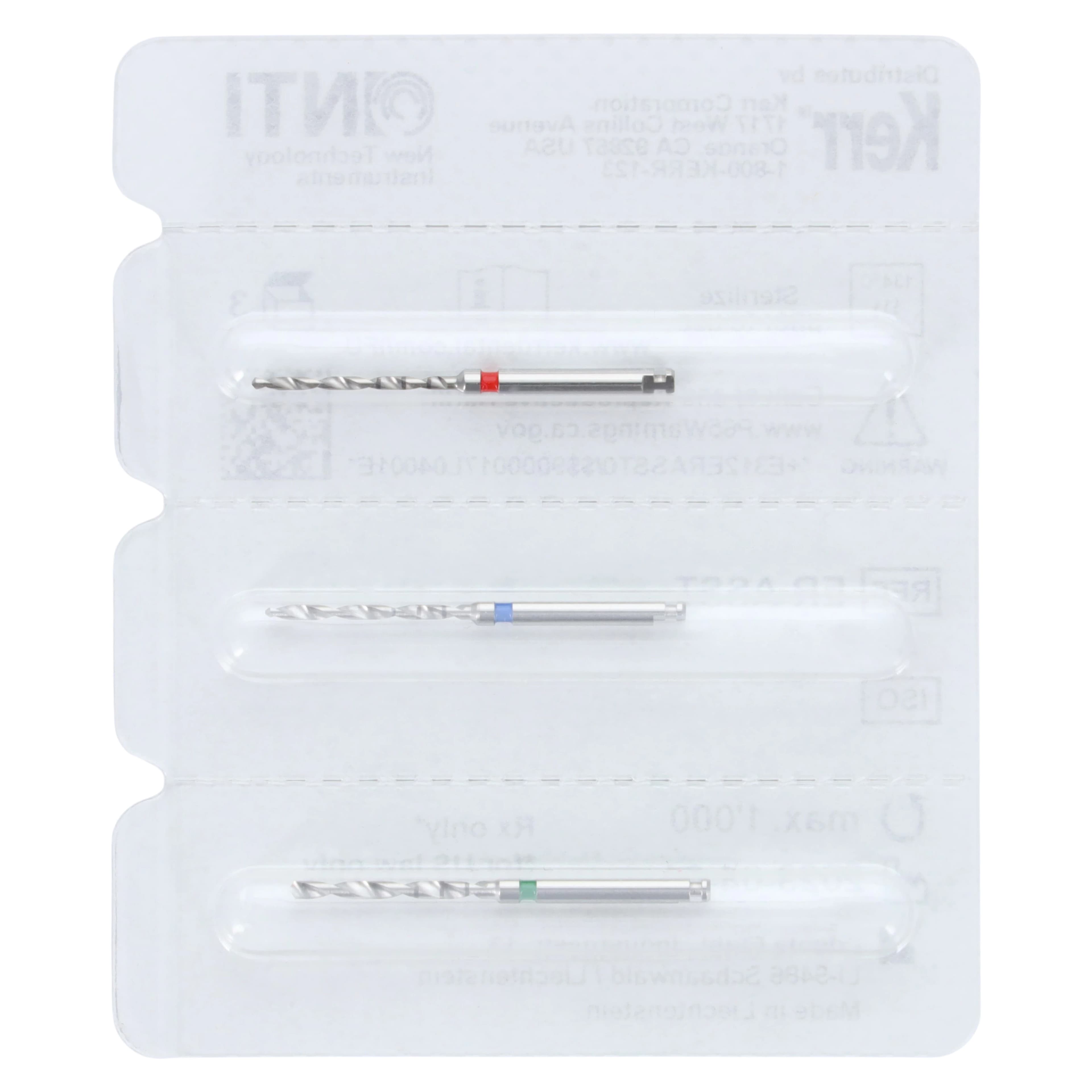 NTI Endo Drill Assorted Set, 3/Pack, ER-ASST (ER-1.20, ER-1.40, ER-1.65) - NTI Endo Drill Assorted Pack of 3 - Image 1