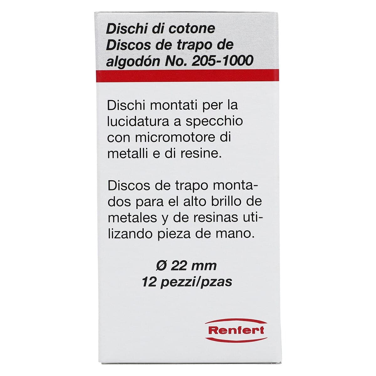Renfert Mounted Cotton Buffs, 22 mm, Pack of 12, 2051000 thumbnail 4