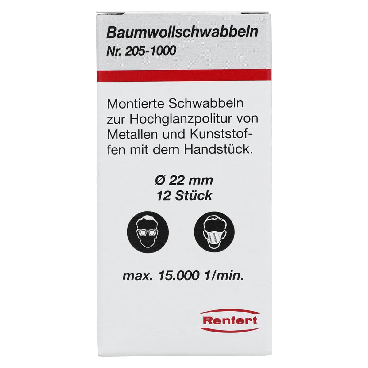 Renfert Mounted Cotton Buffs, 22 mm, Pack of 12, 2051000 thumbnail 5