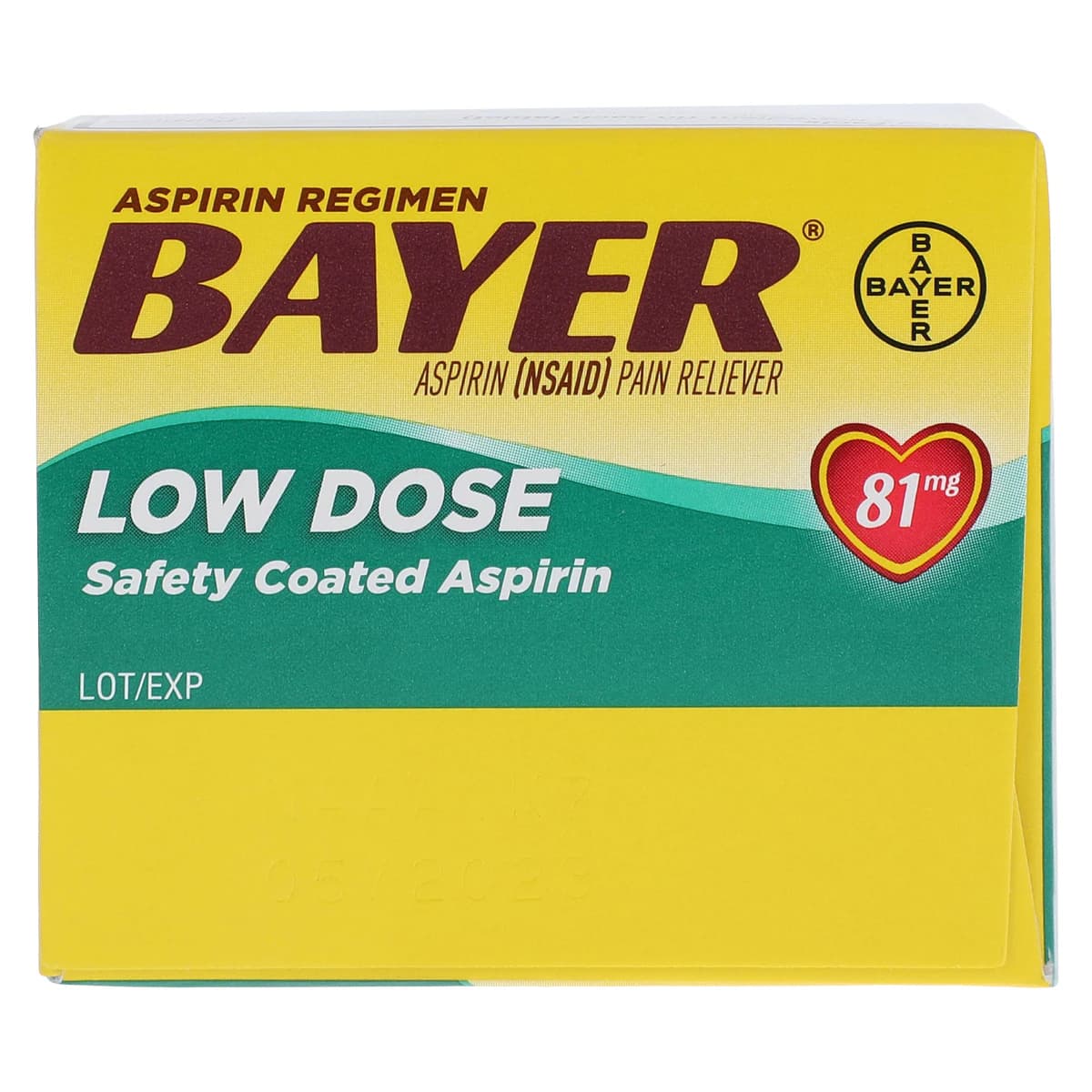 Bayer Low Dose Aspirin 81mg Tablets, NSAID Pain Reliever, 200 Count Bottle thumbnail 2