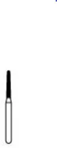 NTI Diamond Bur, FG, Round End Taper, Super Coarse, #856-012, 1.2 mm Diameter, 8.0 mm Length, Black Ring, 5/Pk, SC856-012 - NTI Diamond Burs, FG, Taper Round End, # SC856, 1.2 mm, Super Coarse, Black, 5/Pk, SC856-012 - Image 1