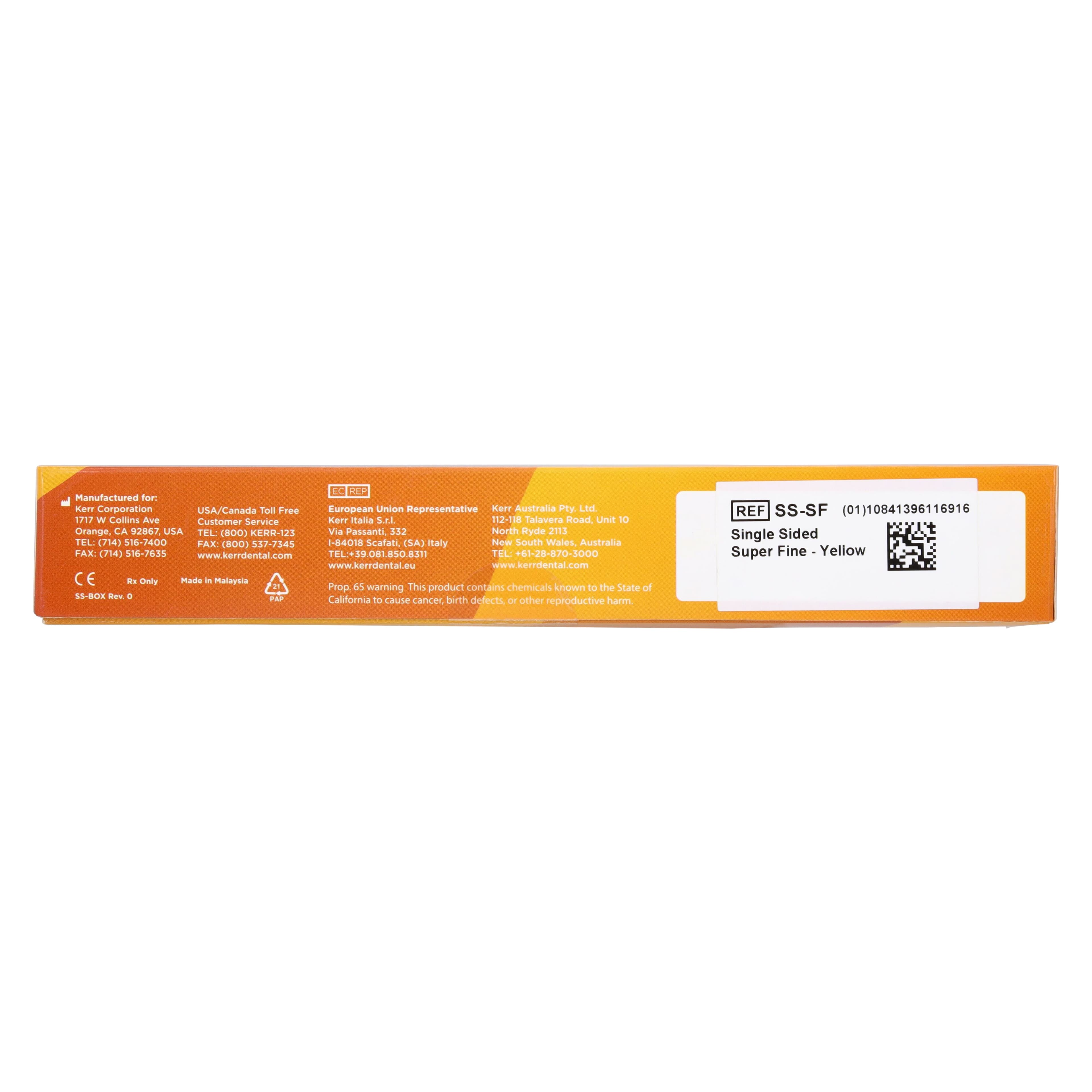 Kerr SmartStrip Finishing Strips, Single-Sided, Super Fine, 0.08 mm, Yellow, 10/Pk, SS-SF thumbnail 4