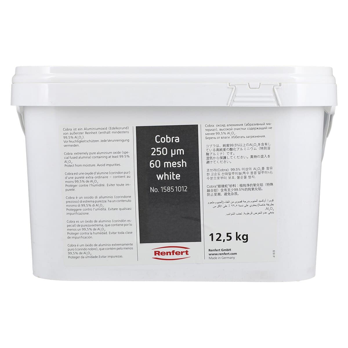 Renfert White Cobra 250m Aluminum Oxide Abrasive, 12.5kg thumbnail 2