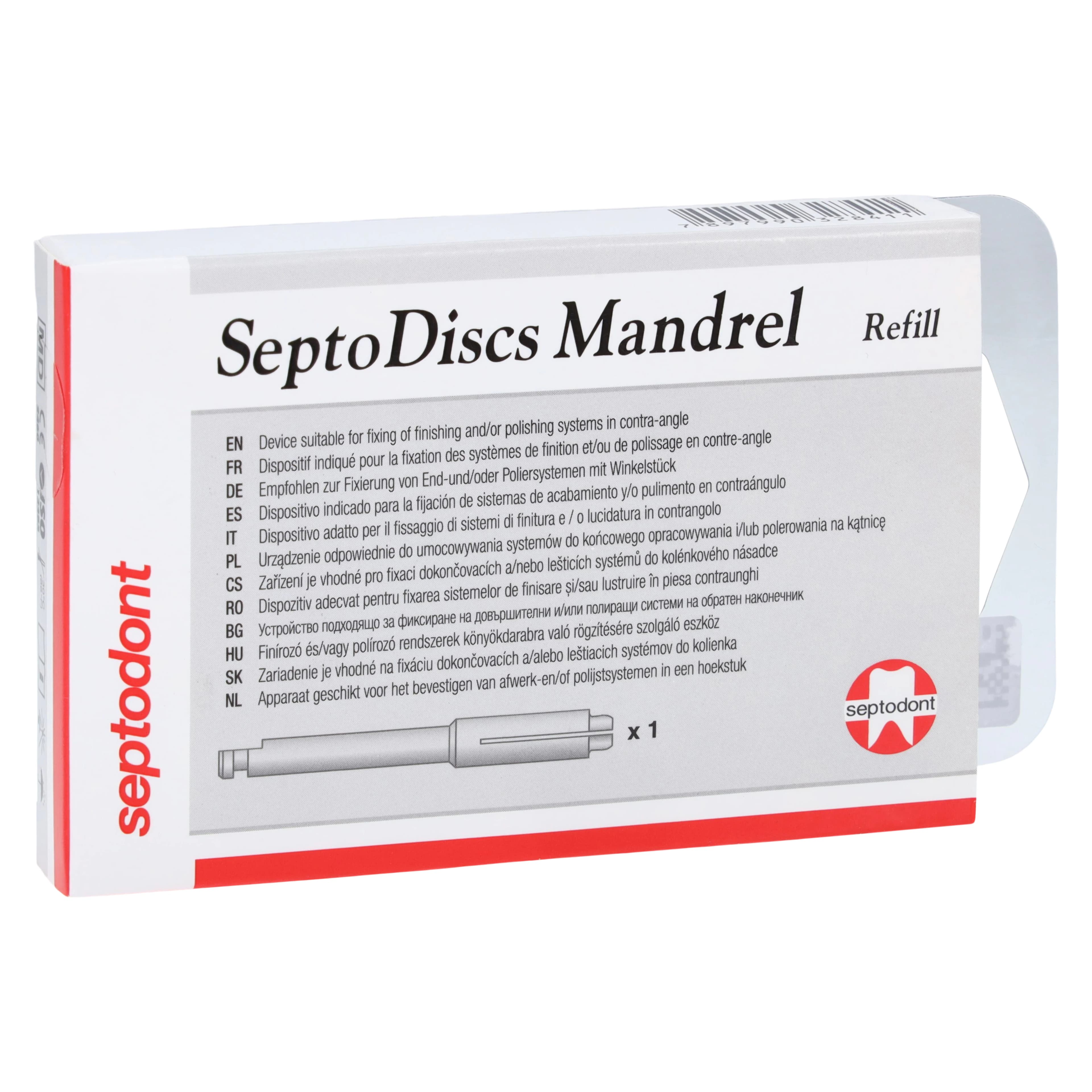 Septodont SeptoDiscs Mandrel, Pop-On 1.2mm Brass Center, 01C4030 - SEPTODONT SEPTODISCS 01C4030 - Image 1