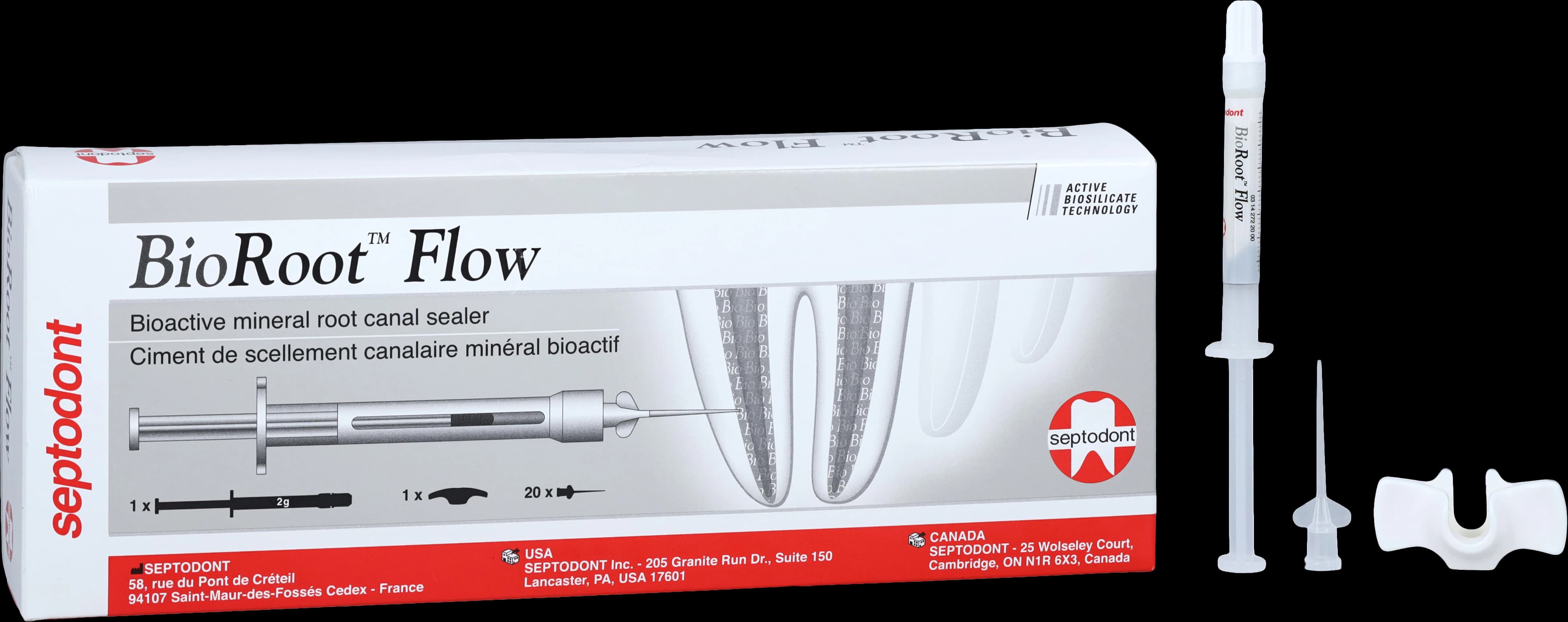 Septodont BioRoot Flow Bioceramic Root Canal Sealer, 2g Syringe, 01E0510 - BioRoot Flow, Bioceramic Root Canal Sealer, 2gm Syringe, 01E0510 - Image 1