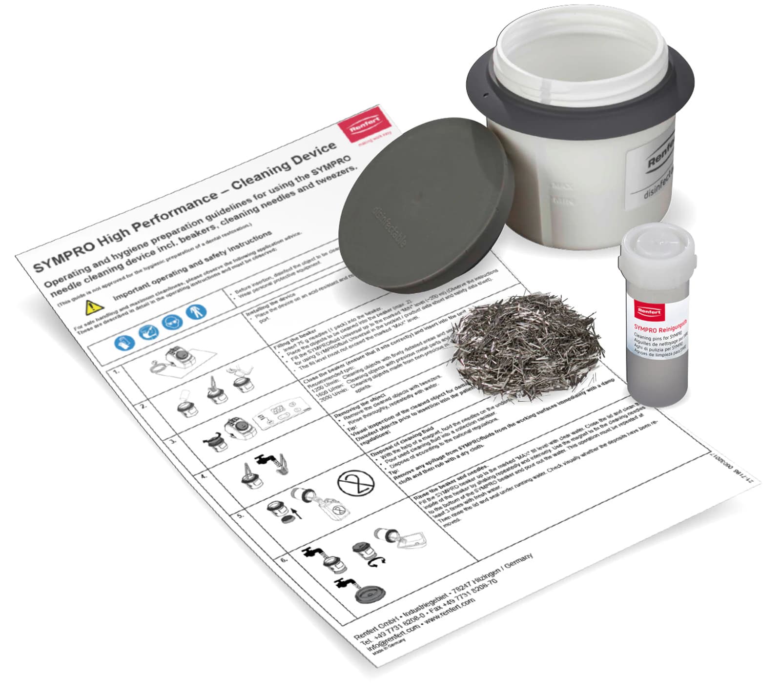 Renfert Sympro Disinfectable Beaker Set, Retrofit, 65000460 - Sympro Retrofit Beaker Set - Image 1