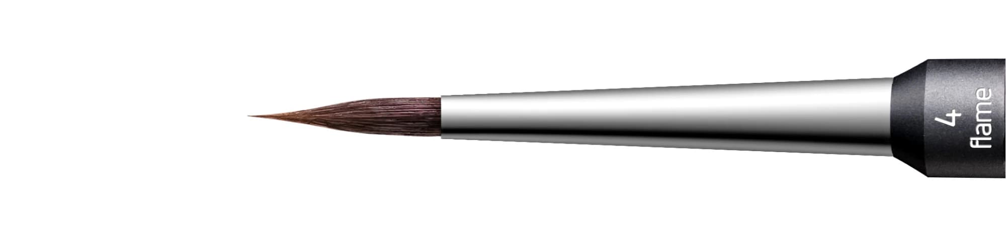 Renfert lay:art evo Synthetic Ceramist Brush Refill, Size 4, Flame Shape, 2/Pkg - lay:art evo Size 4 Refill Flame Pack of 2 - Image 1