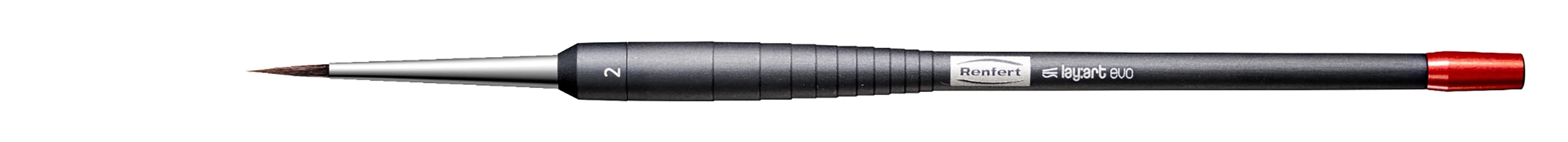Renfert lay:art evo Synthetic Ceramist Brush, Size 2, Fine Handle, 1/Pkg - lay:art evo Size 2 - Image 1
