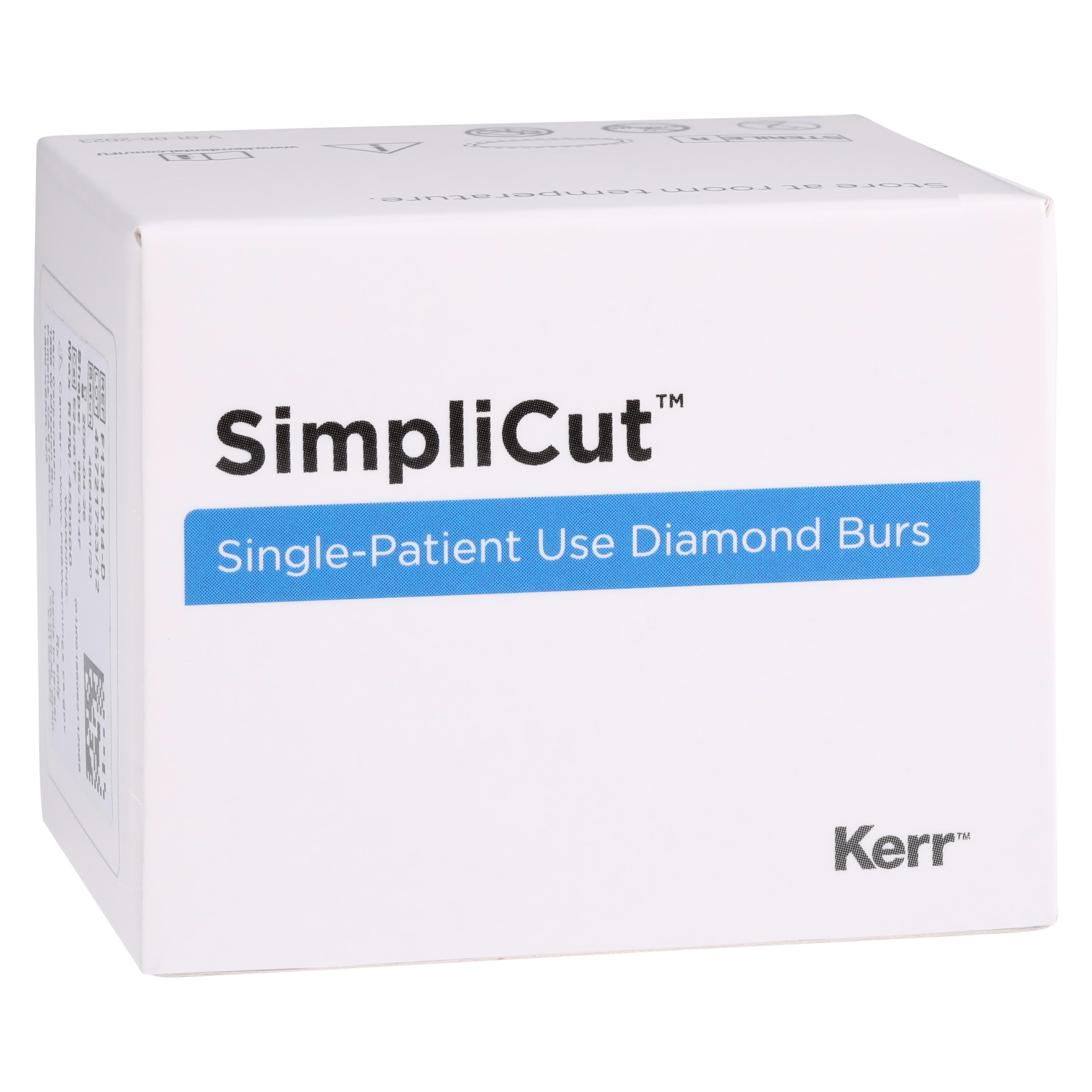 Kerr SimpliCut Single-Use Sterile Diamond Bur, Needle Shape, Coarse Grit, Friction Grip, 25/Pkg, F134-014-D thumbnail 5
