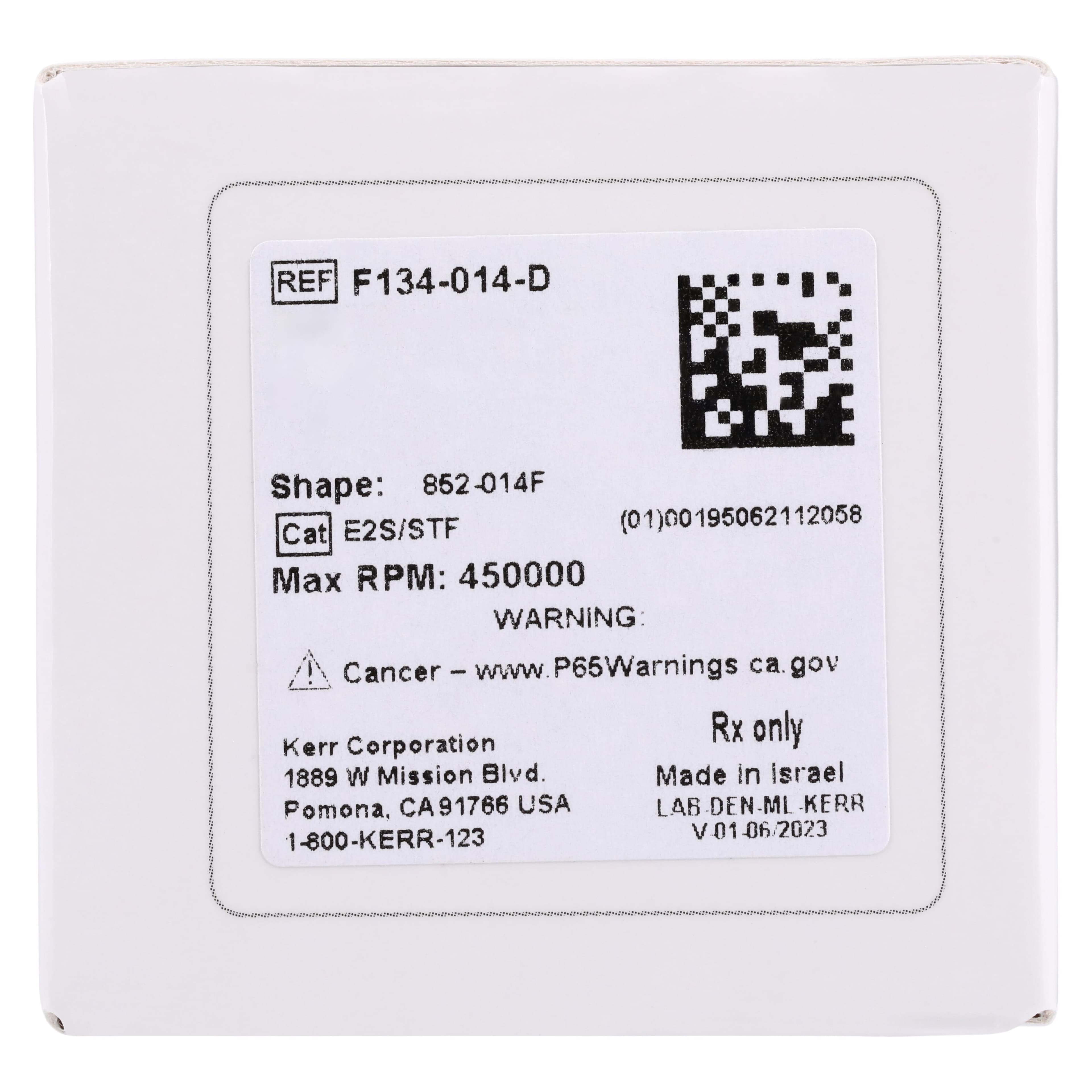 Kerr SimpliCut Single-Use Sterile Diamond Bur, Needle Shape, Coarse Grit, Friction Grip, 25/Pkg, F134-014-D thumbnail 7