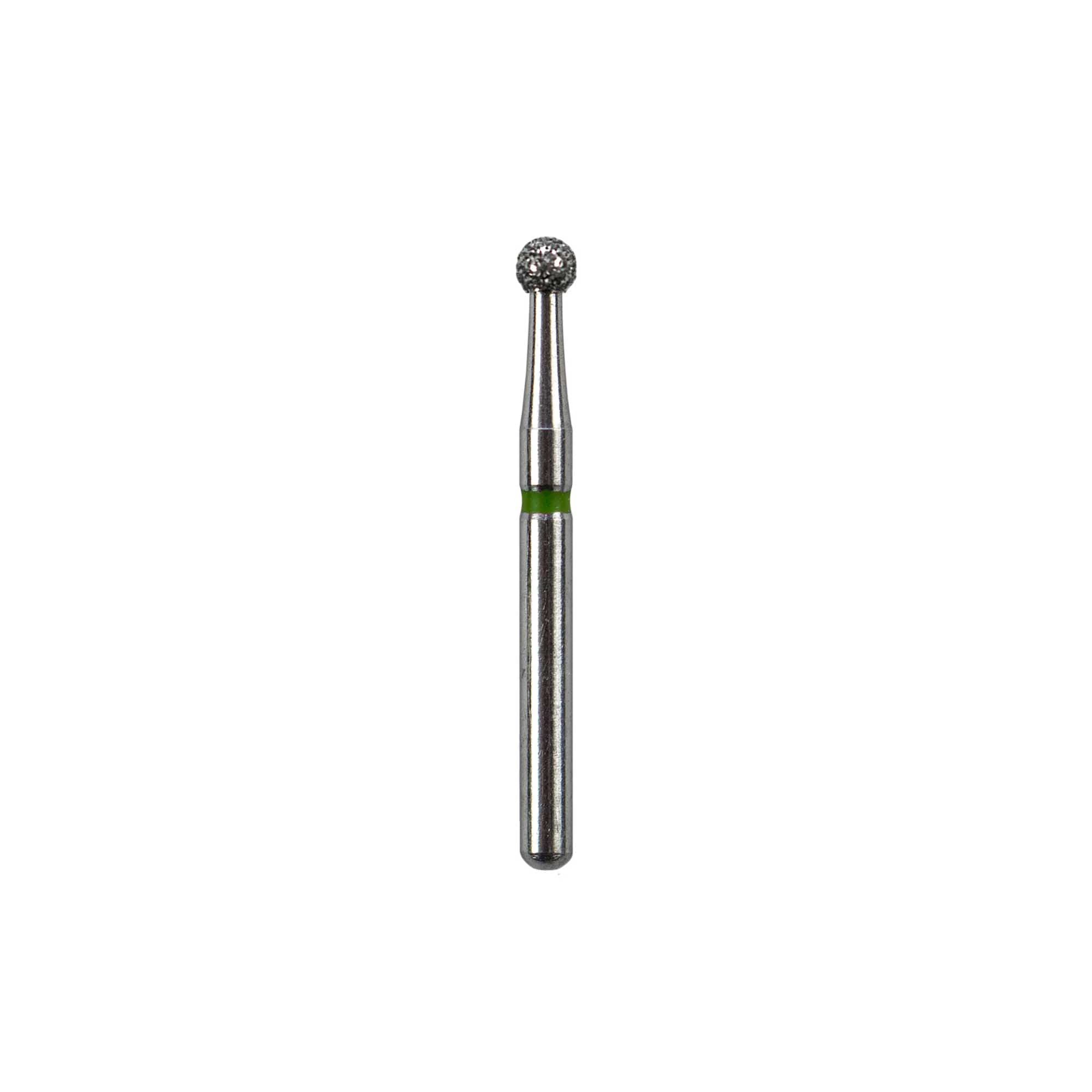 Kerr SimpliCut Single-Use Sterile Diamond Bur, Coarse Grit, Round (Ball) Shape, Friction Grip, 25/Pkg, C801-018-D - #801-018 Coarse SimpliCut Diamond Bur Round Pack of 25 - Image 1