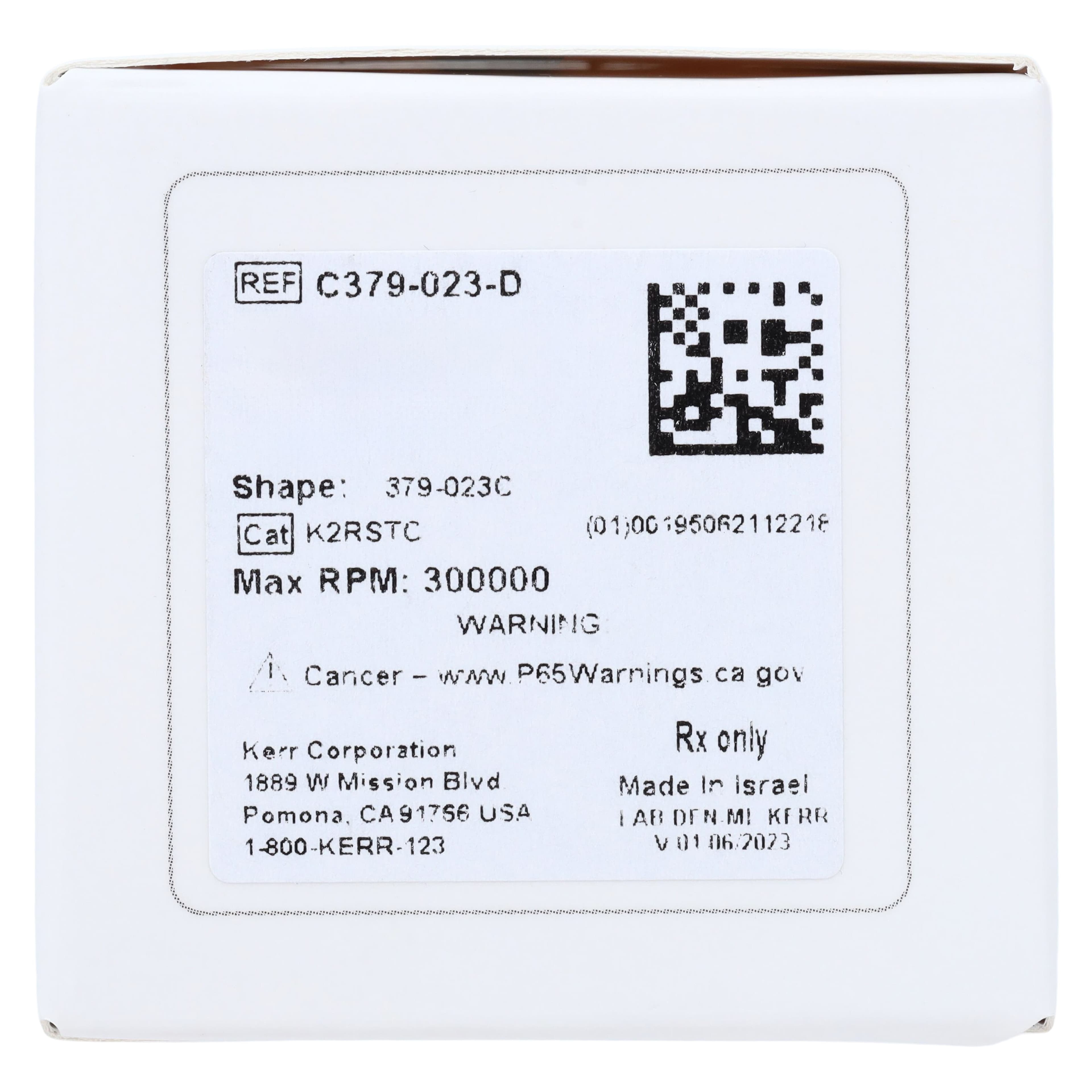 Kerr SimpliCut Sterile Single-Use Diamond Bur, Coarse Grit, Football Shape, Friction Grip, 25/Pack, C379-023-D thumbnail 7