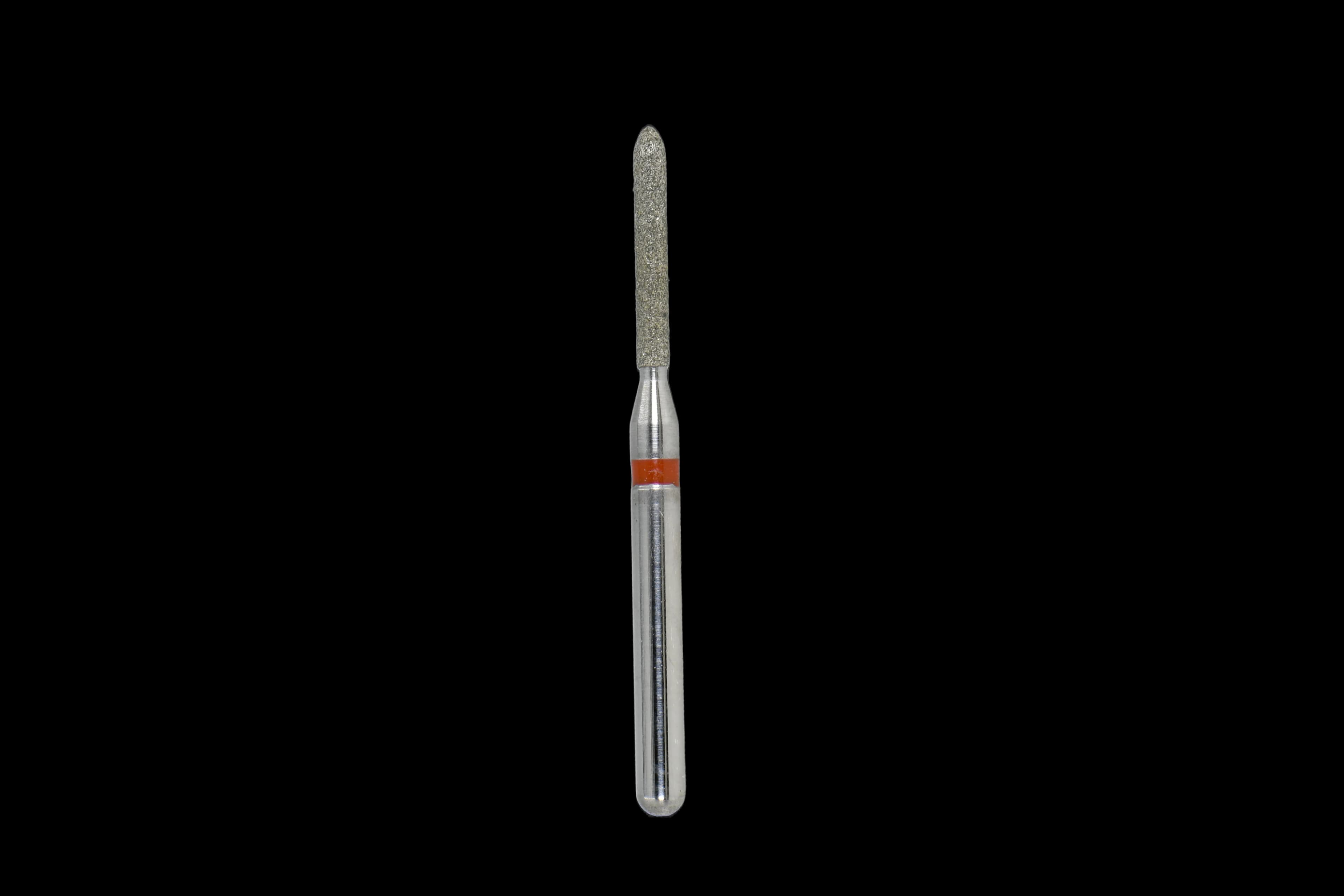 Kerr SimpliCut Single-Use Sterile Diamond Bur, Fine Grit, Torpedo Cylinder, Friction Grip, #F878-012-D, 25/Pack - #878-012 Fine SimpliCut Diamond Bur Torpedo Cylinder Pack of 25 - Image 1