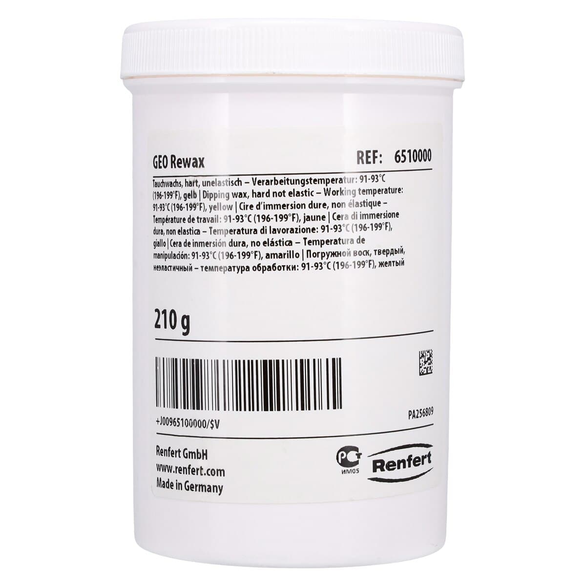 Renfert Yellow Rewax Dipping Wax Moldings, 210g, Pellets, 1/Pkg thumbnail 4