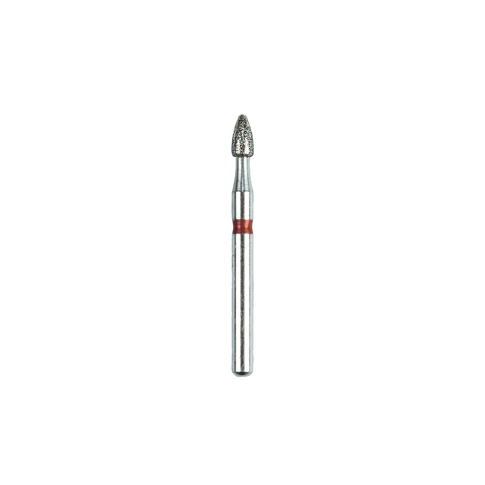 Kerr SimpliCut Single-Use Sterile Diamond Bur, Round Flat Flame, Fine Grit, Friction Grip, #F274-016-D, 25/Pack - #274-016 Fine SimpliCut Diamond Bur Round Flat Flame Pack of 25 - Image 1