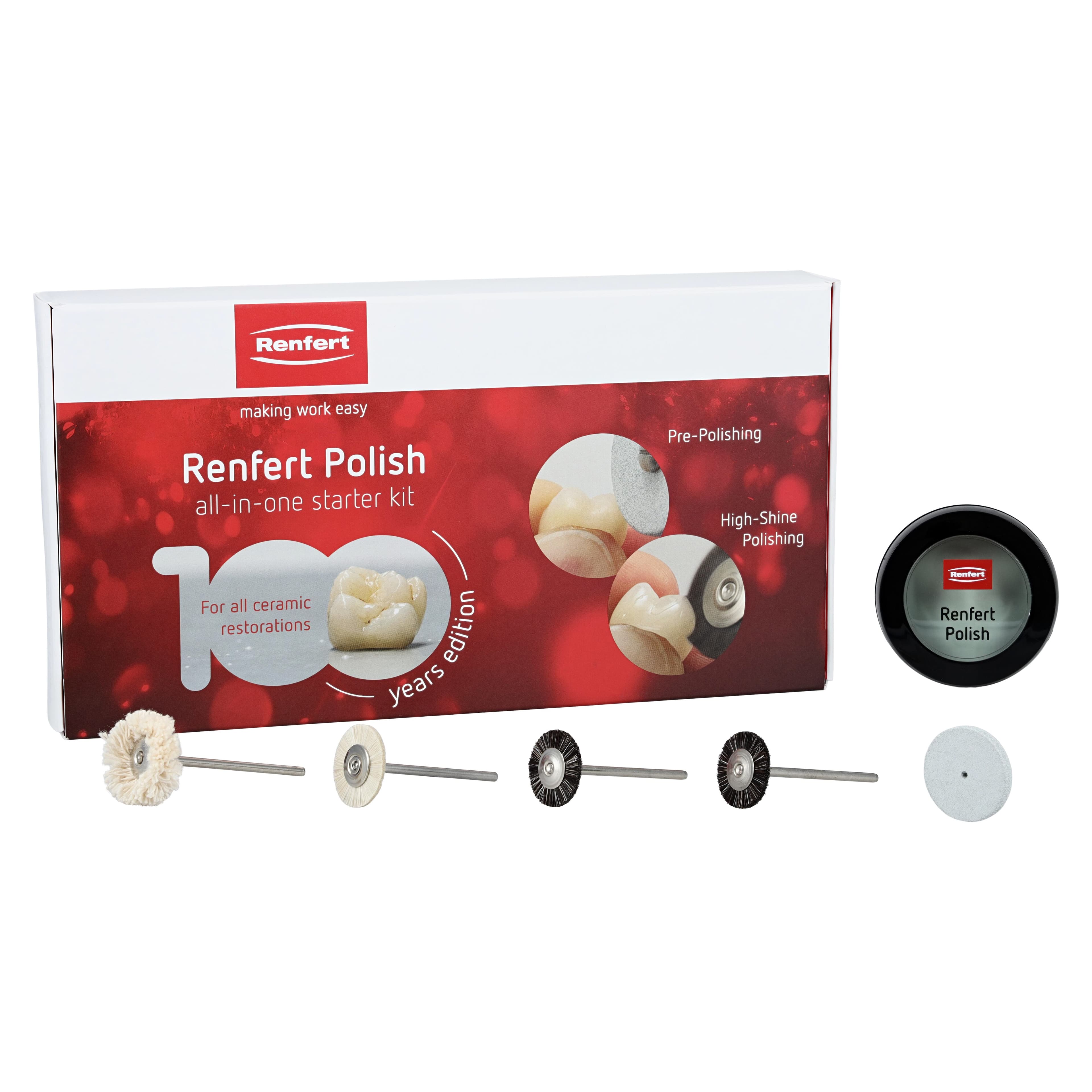 Renfert Polish All-in-One Starter Kit, 18g, Limited Edition 100 Years thumbnail 2