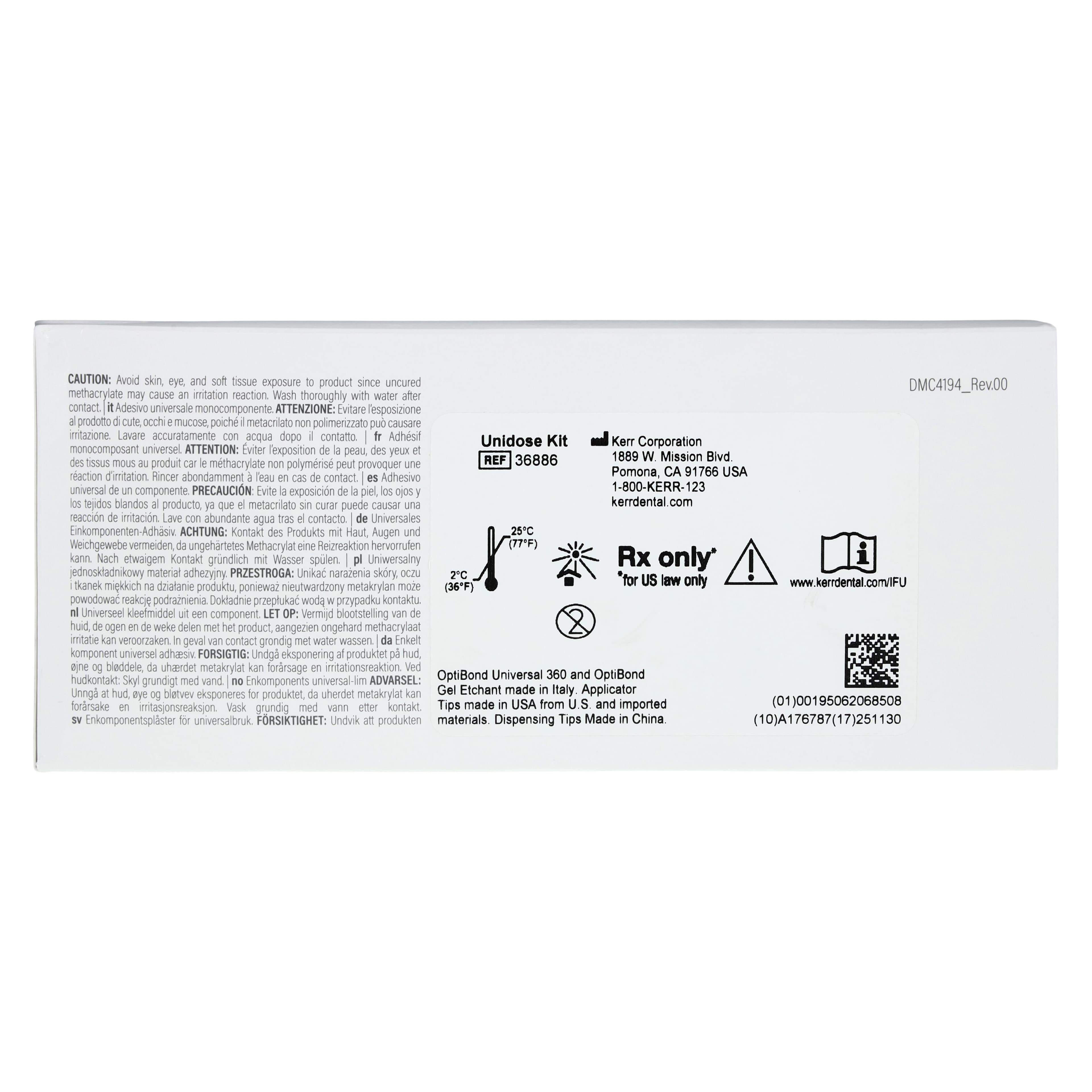 OptiBond Universal 360 Unidose Kit, 100 x 0.18 mL Unidoses, 1 x 3 g Gel Etchant Syringe, 100 Applicators, #36886 thumbnail 14