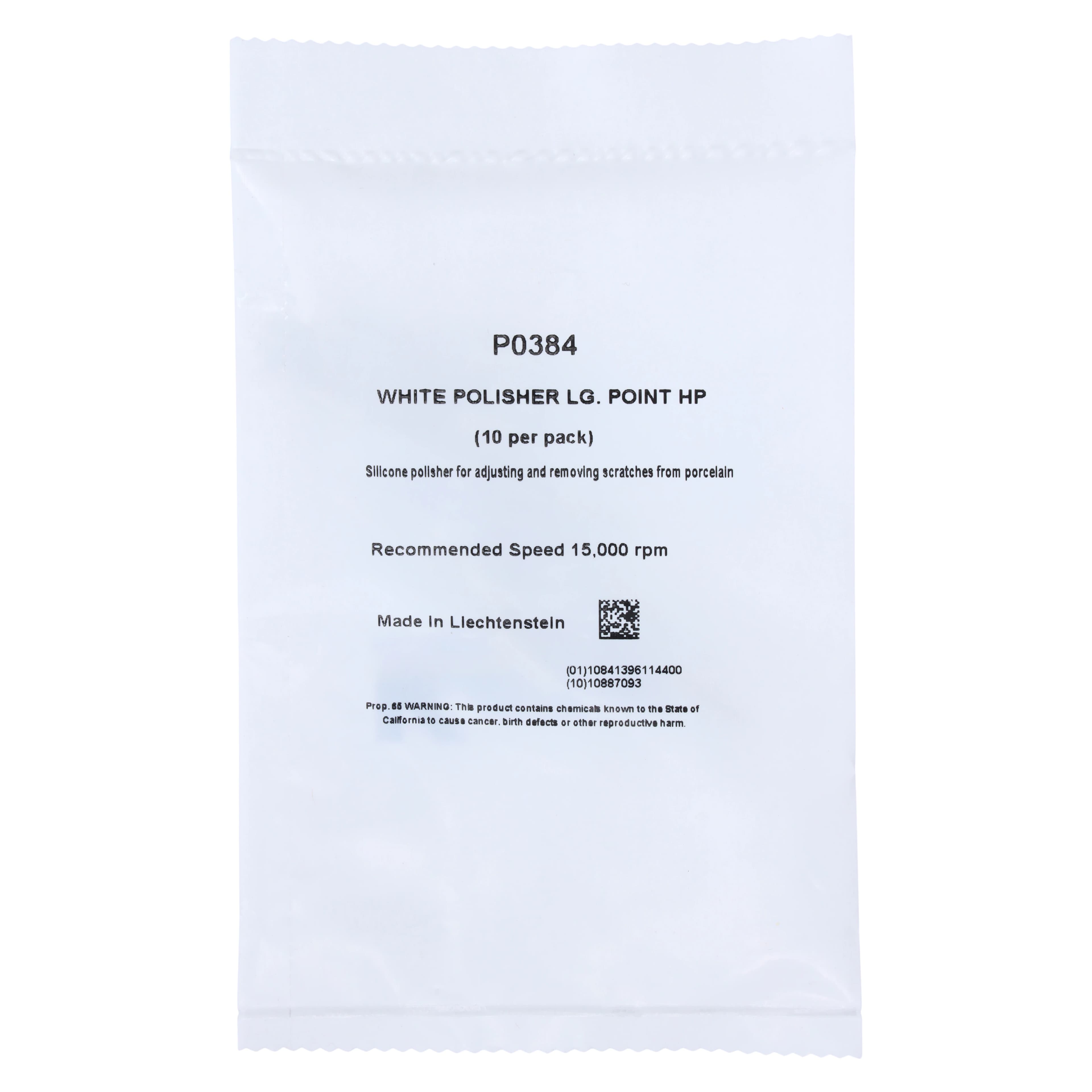 NTI Silicone Polisher, White, HP, Flame Shape, 10/Pk, P0384 thumbnail 2