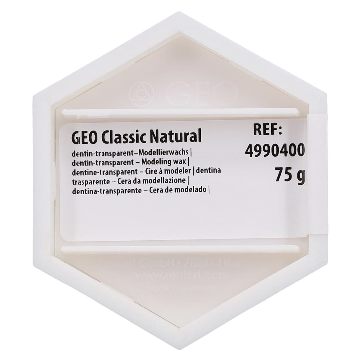 Renfert GEO Classic Natural Modeling Wax, Dentine-Transparent, 75g, 1/Pk thumbnail 2