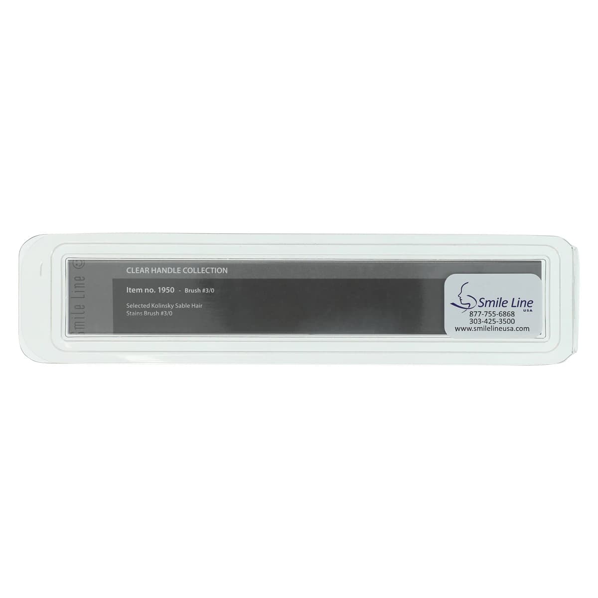 Smile Line USA Ceramist Brush #000, Clear Handle, Stain Brush, Each thumbnail 5