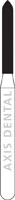 NTI Diamond Bur FG Medium Beveled Cylinder #878-012, 1.2 mm Diameter, 8.0 mm Length, 5/Pack - NTI&reg; FG Diamonds - Medium - #878-012 (8.0) - Image 1