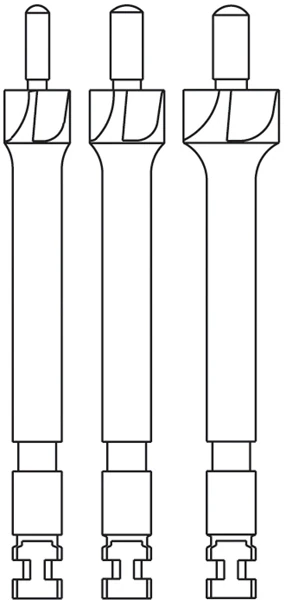 Kerr NTI T Endo Drill Assortment Set, Tapered, 0.5 mm and 0.9 mm, 2/Pkg, ER-TASST - Achromat Tapered Drill, assorted sizes. Package contains: one 0.5 mm tapered - Image 1