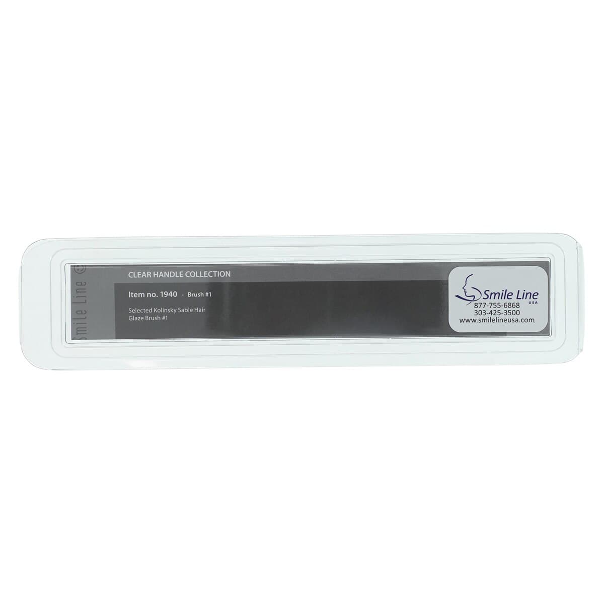 Smile Line USA Ceramist Brush #1, Clear Handle, Single thumbnail 5