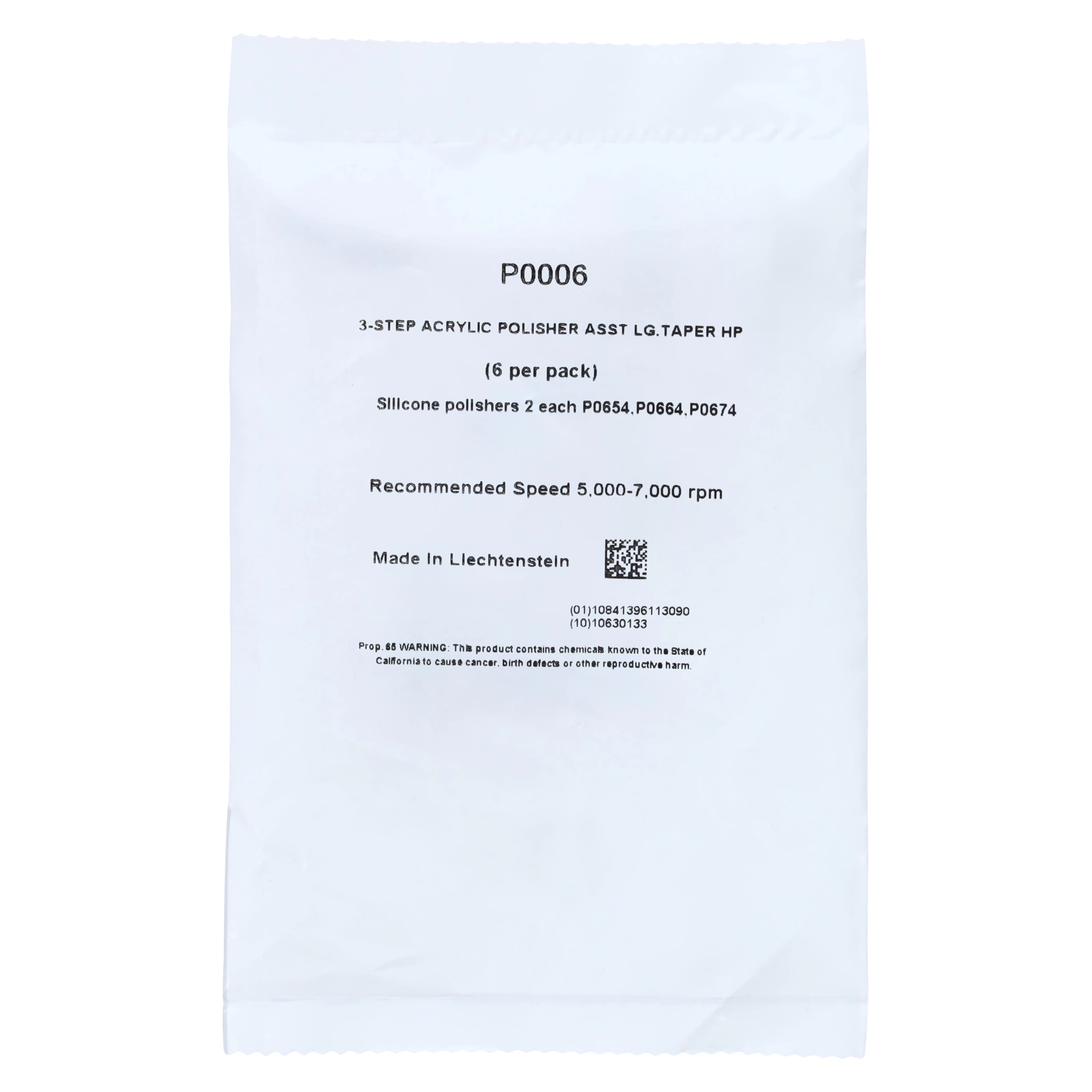 NTI Acrylic Polishers, HP, Round End Taper Assortment, 6/Pk, P0006 thumbnail 2