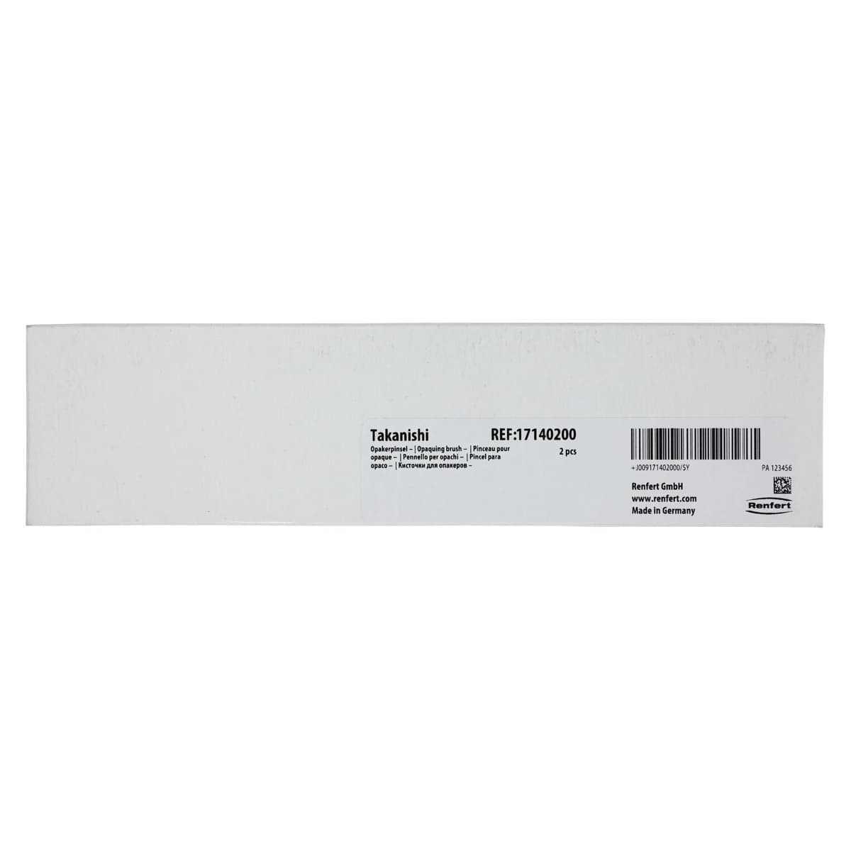 Renfert Takanishi Ceramist Opaque Brush, Synthetic Bristle, 2/Pack, 17140200 thumbnail 4