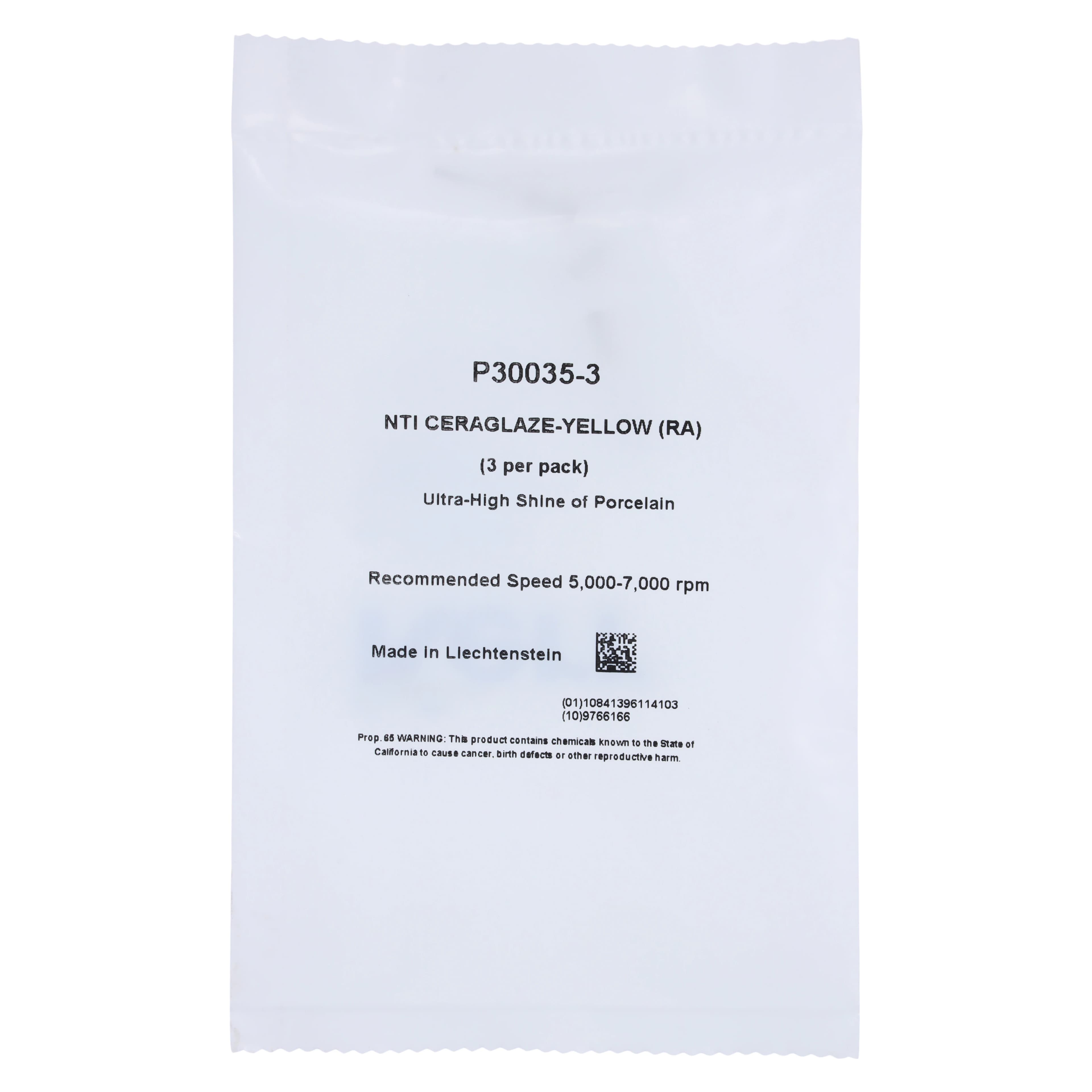 NTI CeraGlaze Polishing System - Superfine RA Inverted Cone #60, Yellow, 3/Pkg, P30035-3 thumbnail 2