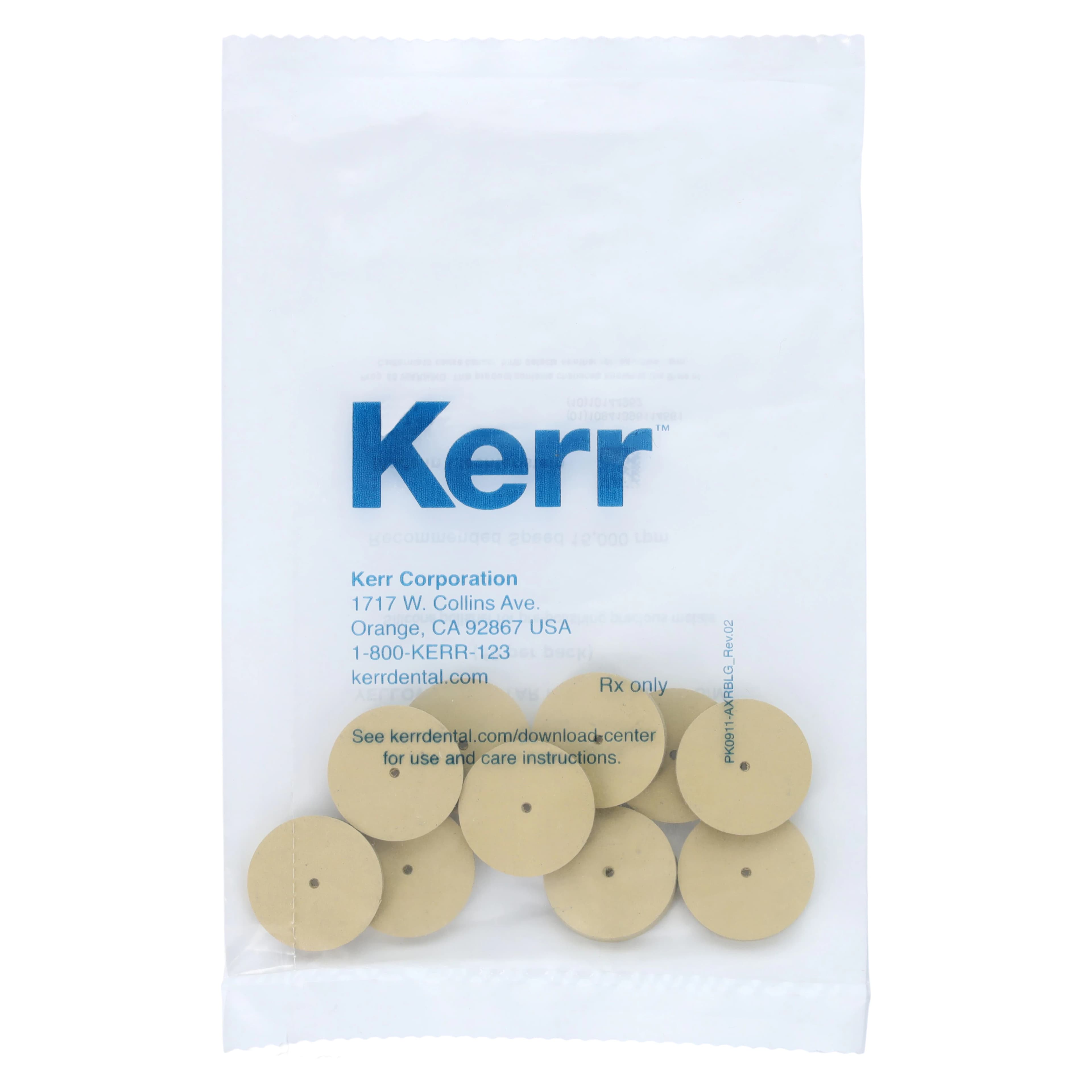 NTI Goldstar Polishing System Unmounted Large Wheel, Yellow Pre-Polishing, Fine Grit, 22mm (7/8"), 10/Pkg, P1811 - NTI® Goldstar Polishing System Unmounted Wheels - Goldstar Polisher 10/Pkg Yellow - Image 1