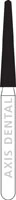 NTI Diamond Bur, FG, Round End Taper, #M850-018, Medium Grit, Gray Ring, 1.8 mm Head Diameter, 5/Pk - NTI Diamond Burs, FG, Taper Round End, # M850, 1.8 mm, Medium, Gray, 5/Pk - Image 1
