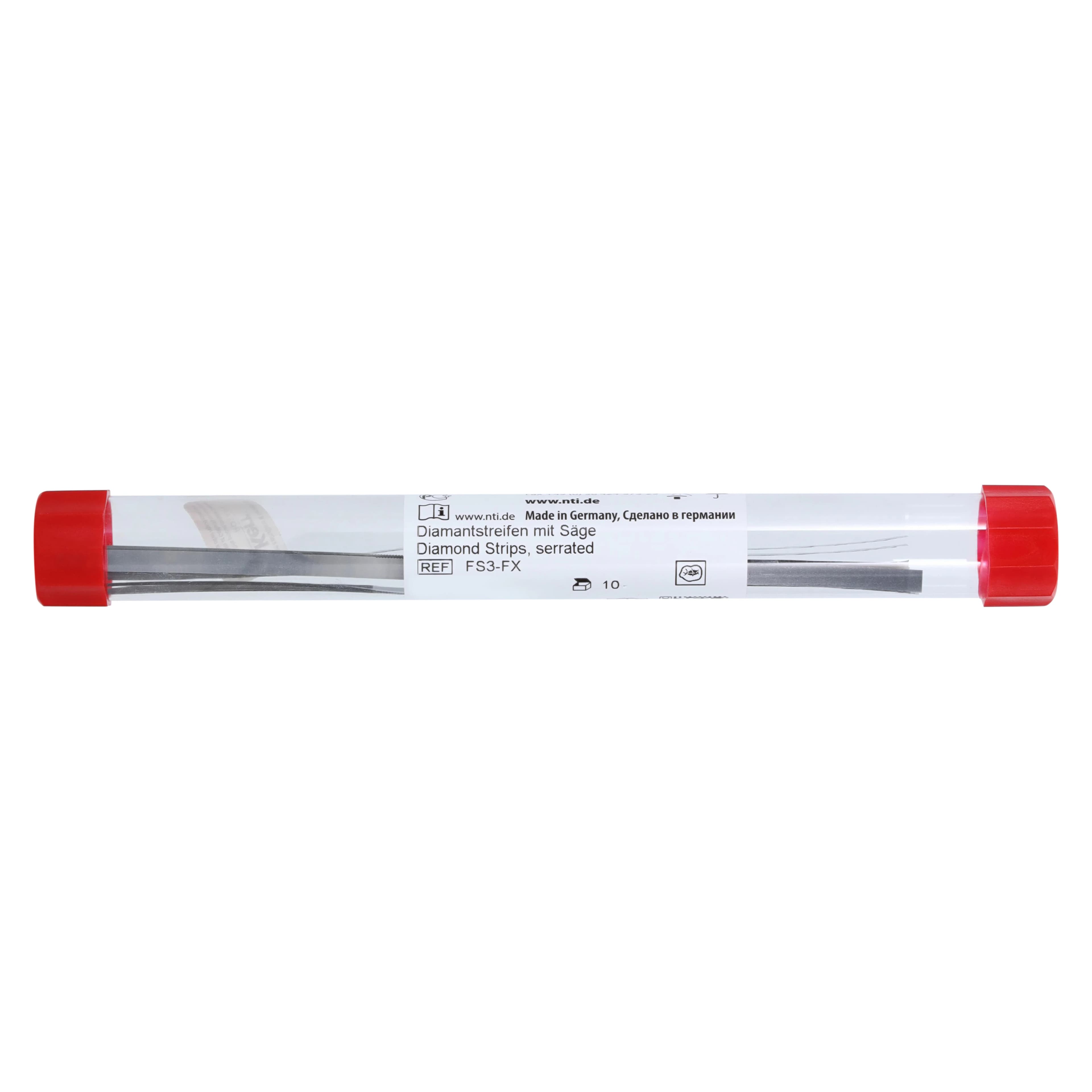 NTI Serrated Diamond Finishing Strip, Fine (Red), 0.08 mm Thick, 3.75 mm Wide, 10/Pk, FS3-FX thumbnail 4