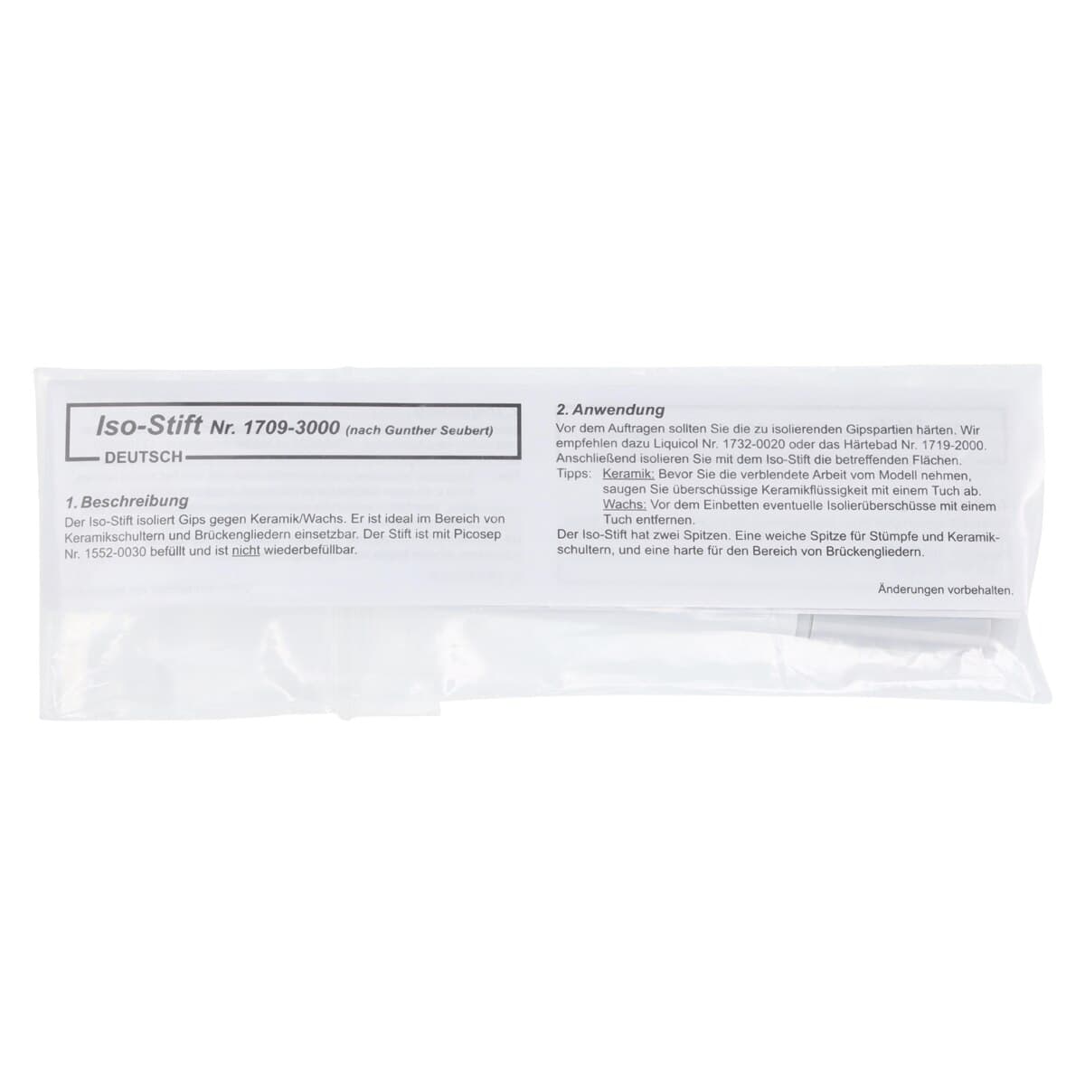 Renfert Iso-Stift Isolating Stick, Double-Sided, Soft and Hard Tips thumbnail 4