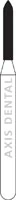 NTI Diamond Bur, Friction Grip, Medium Grit, Beveled Cylinder, #877-010 (M877-010), 1.0 mm Diameter x 6.0 mm Length, 5/Pkg - NTI&reg; FG Diamonds - Medium - #877-010 (6.0) - Image 1
