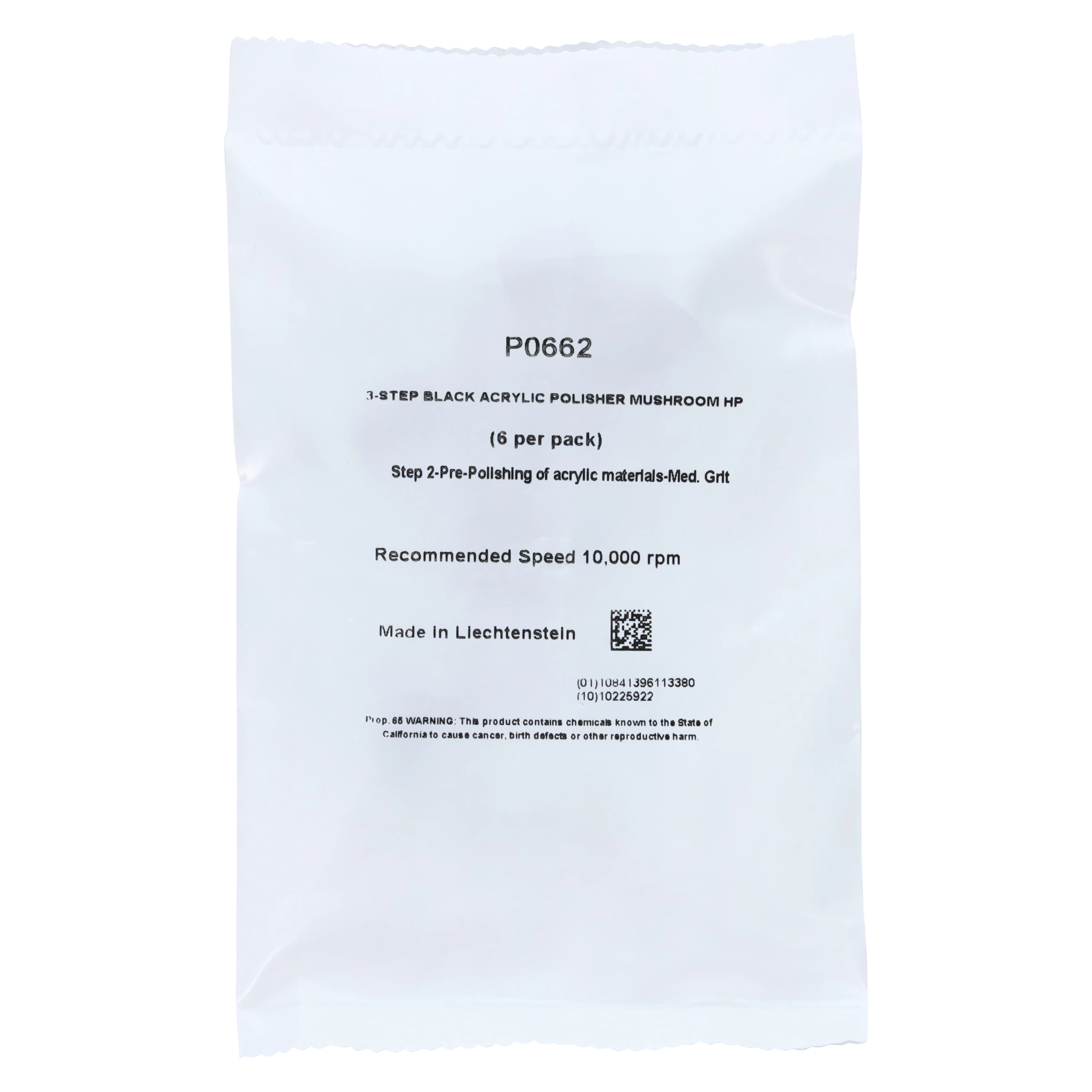 NTI Acrylic Polisher, Medium (Black), HP, Round End Taper, 6/Pkg, P0662 thumbnail 2