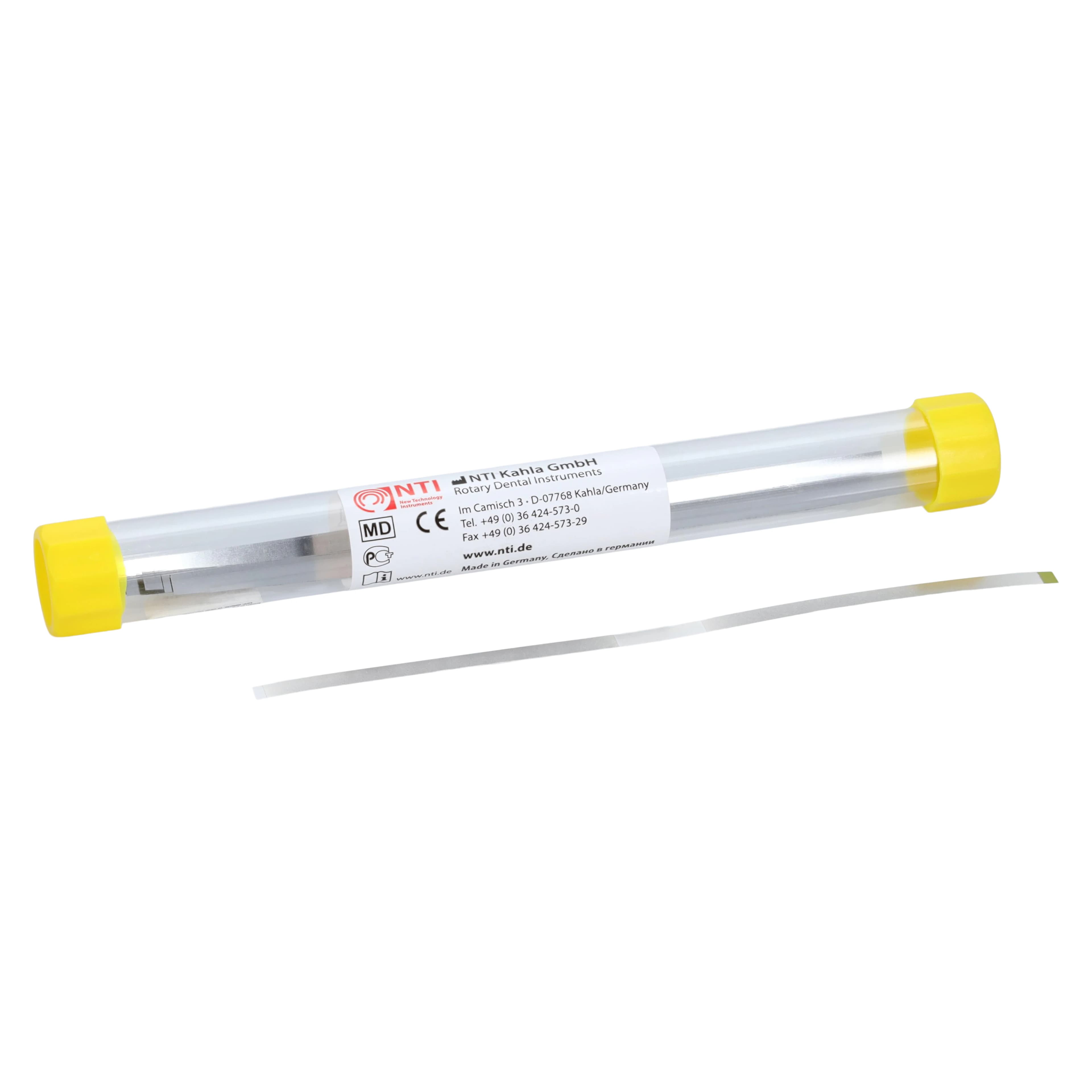 NTI Diamond Finishing Strips, Wide, 3.75 mm, Superfine (Yellow), Non-Serrated, 10/Pk, FS3-SF - Diamond Strips FS3-SF 3.75mm SF 10/Pk - Image 1