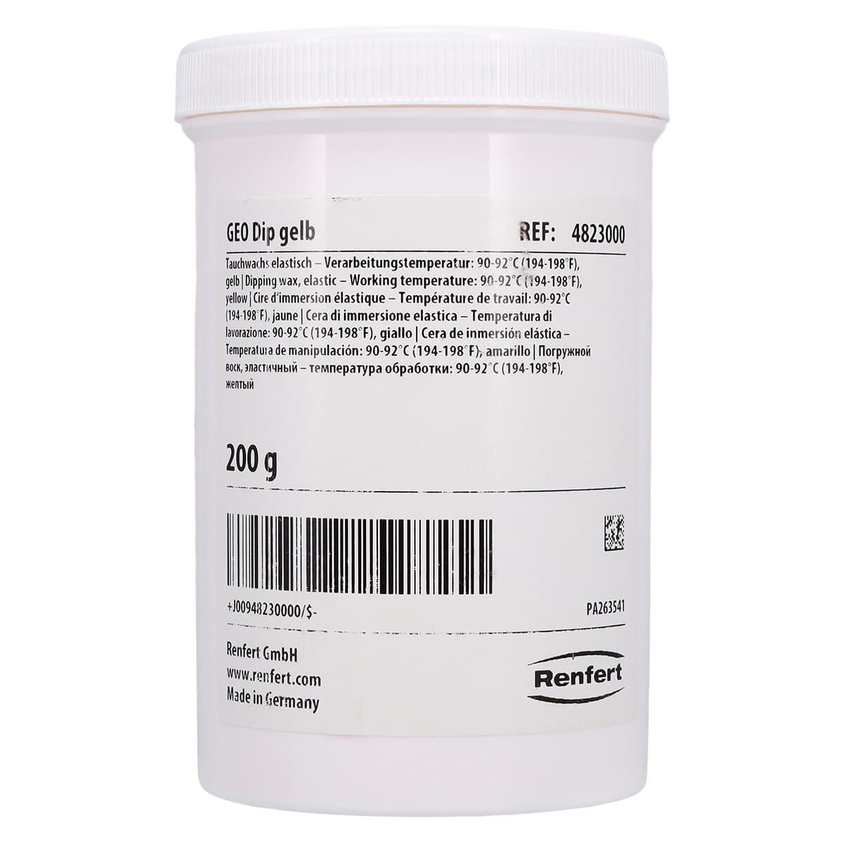 Renfert GEO-Dip Yellow Dipping Wax, 200g thumbnail 3