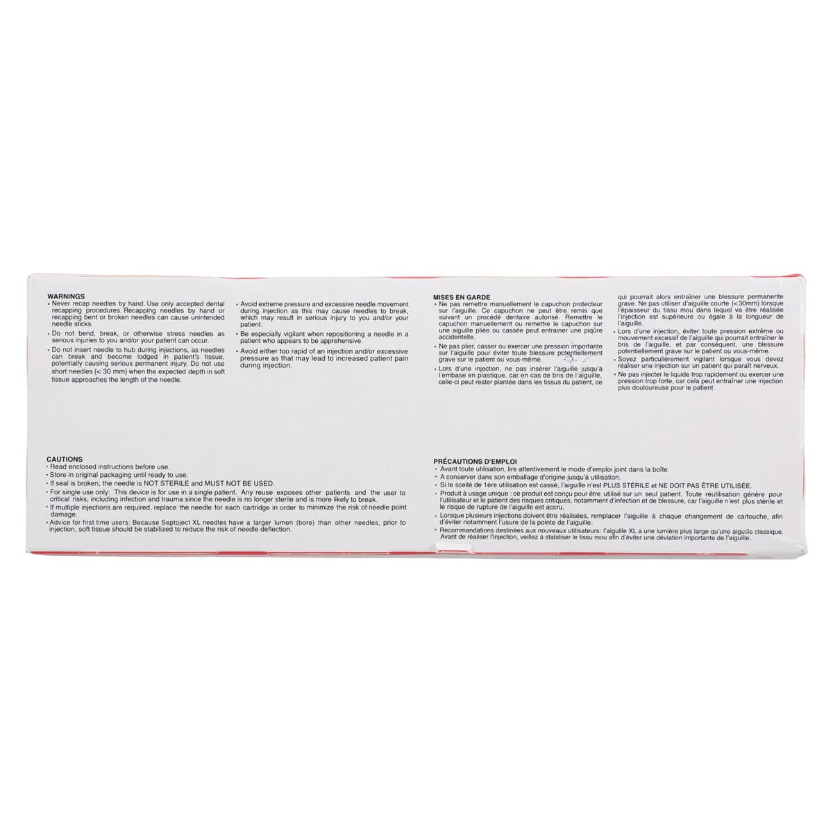 Septoject XL Dental Needle, 27 Gauge Short (25mm), Infiltration, Sterile, 100/Box, 01-N1500 thumbnail 8