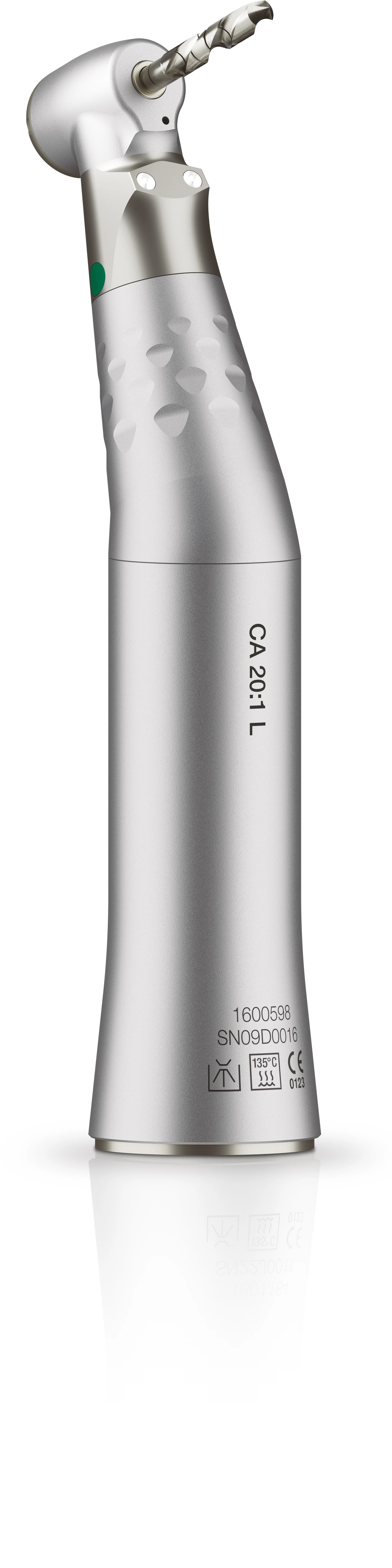 Bien Air Classic CA 20:1 L Electric Handpiece, Contra Angle, Push Button Autochuck, Internal Irrigation, Optical Glass Rod Light, 1600598-001 - Classic CA 20:1 Electric Handpieces – Contra Angle, Push Button Autochuck, Internal Irrigation - 20:1 L, Optical Glass Rod Light - Image 1