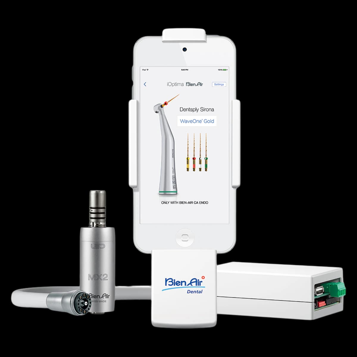Bien Air iOptima INT MX2 + iPad Mini Set, Single Motor Kit with LED, Restorative/Endo/Implant Surgery - Set Optima Int MX2 + Ipad Mini - Image 1