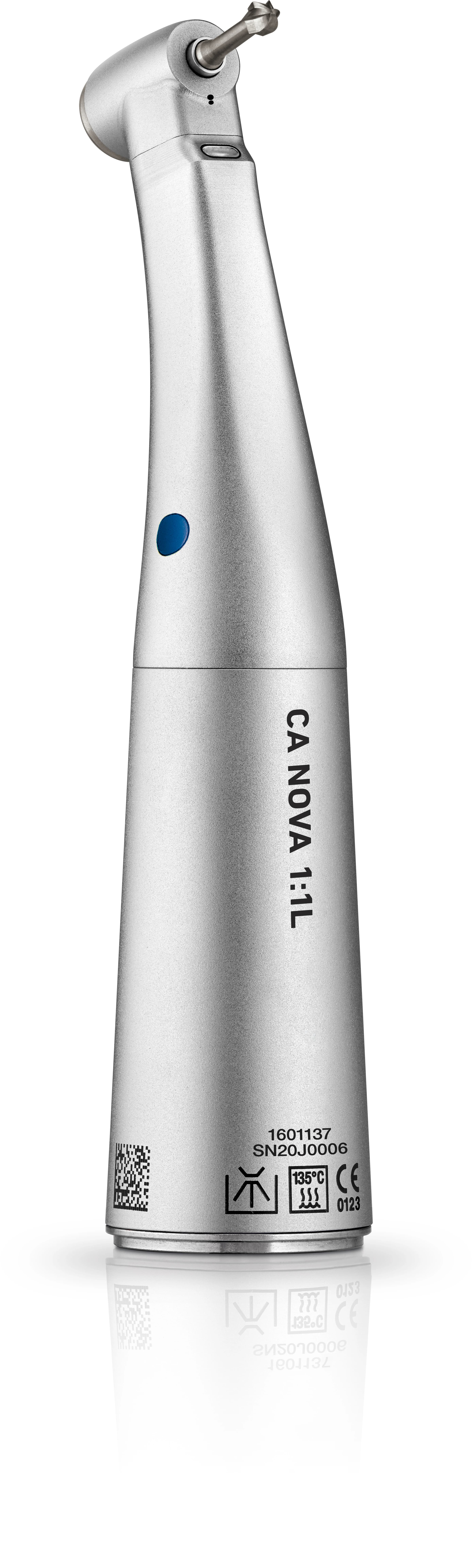 CA Nova 1:1L Low Speed Electric Contra Angle Handpiece, Push-Button Autochuck, with Light, Single Spray, Classic E-Type - CA Nova 1:1L Low Speed Electric Contra Angle Handpiece Attachment Each - Image 1