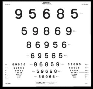 Good-Lite Lea Numbers ETDRS Chart - Lea Numbers ETDRS Chart - Image 1