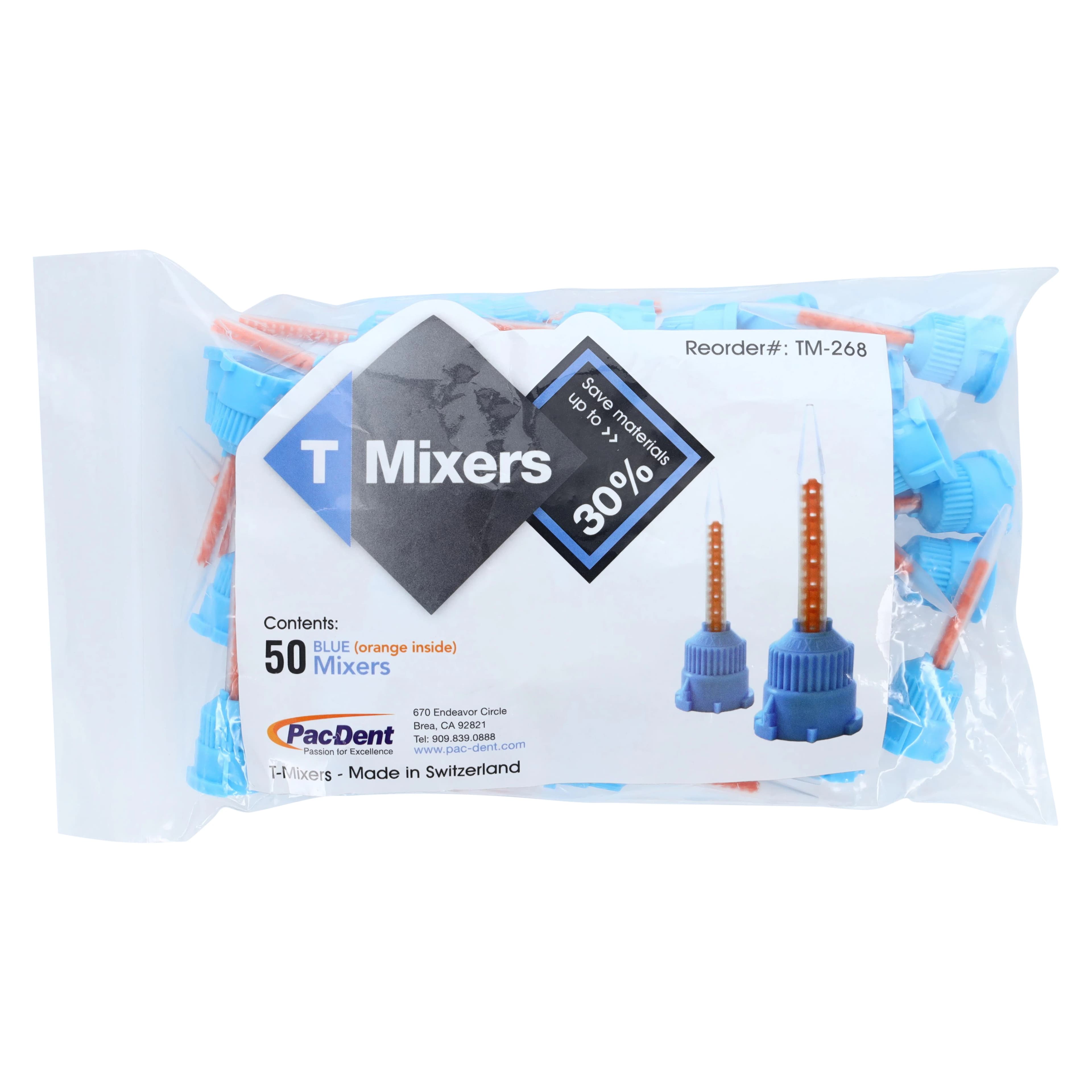 T-Mixer HP Mixing Tips, Blue/Orange, 3.2mm Short, 50/Pk thumbnail 3