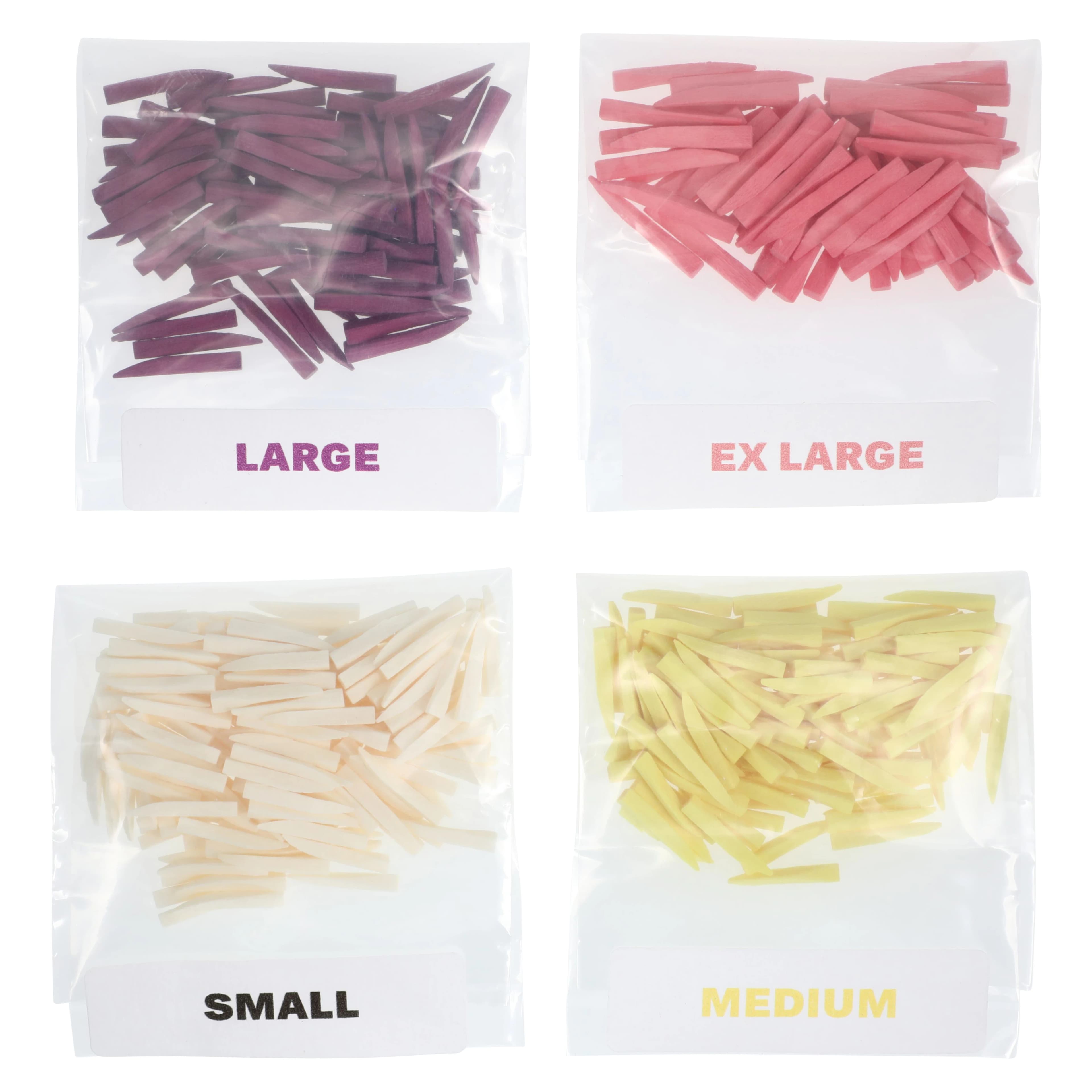 Wizard Anatomical Wedges, Assorted Sizes and Colors, Birch Wood, 400/Pk, WW-AM-A-400-AST5 thumbnail 2