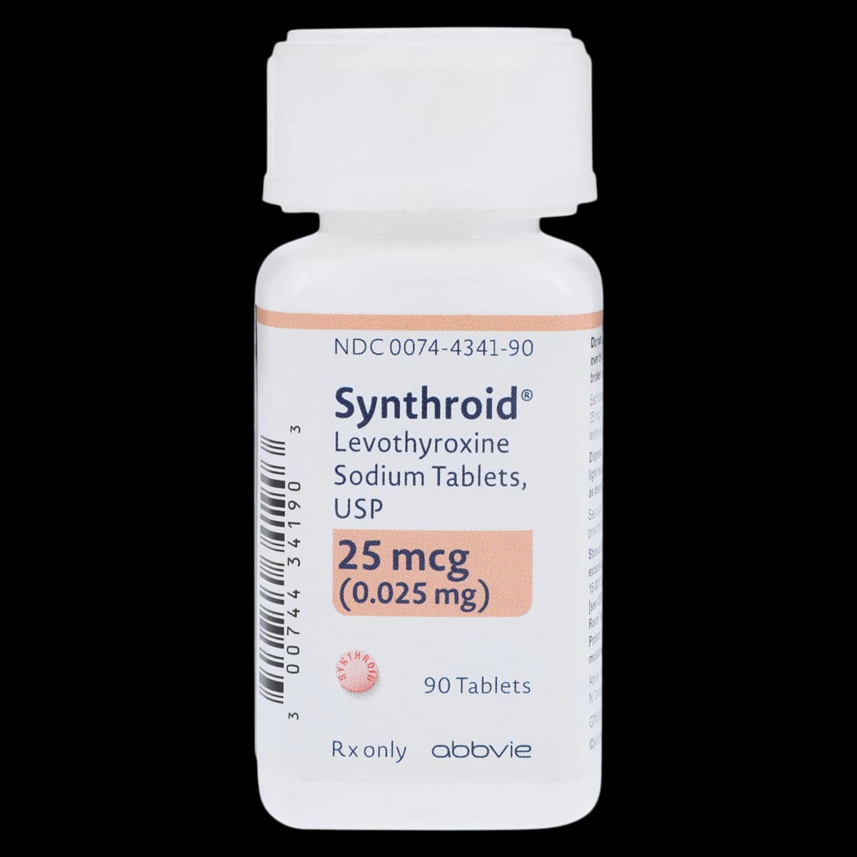 Synthroid Tablets, 25 mcg, 90/Bottle - Synthroid Tablets - Image 1
