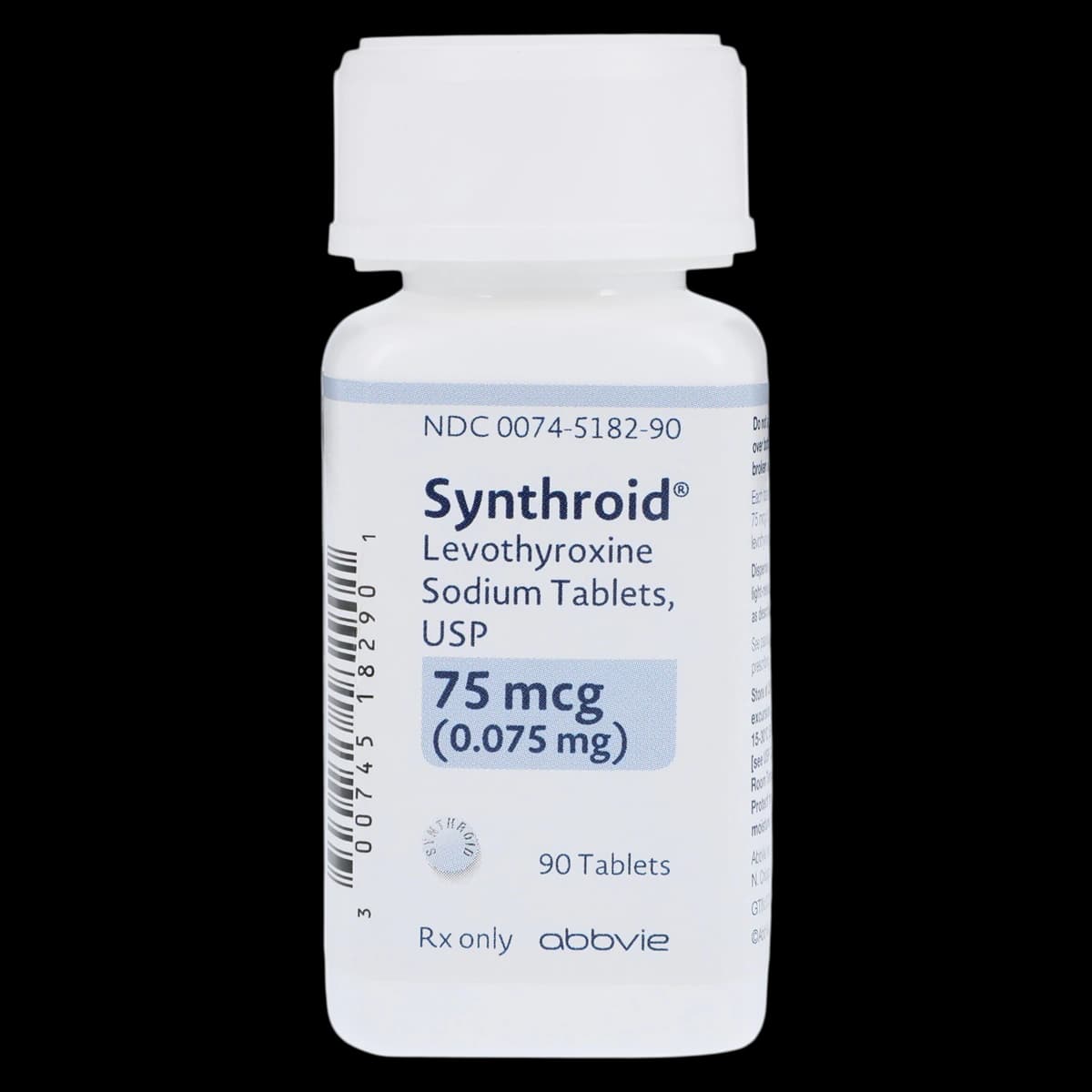 Synthroid Tablets, 75 mcg, 90/Bottle - Synthroid Tablets - Image 1