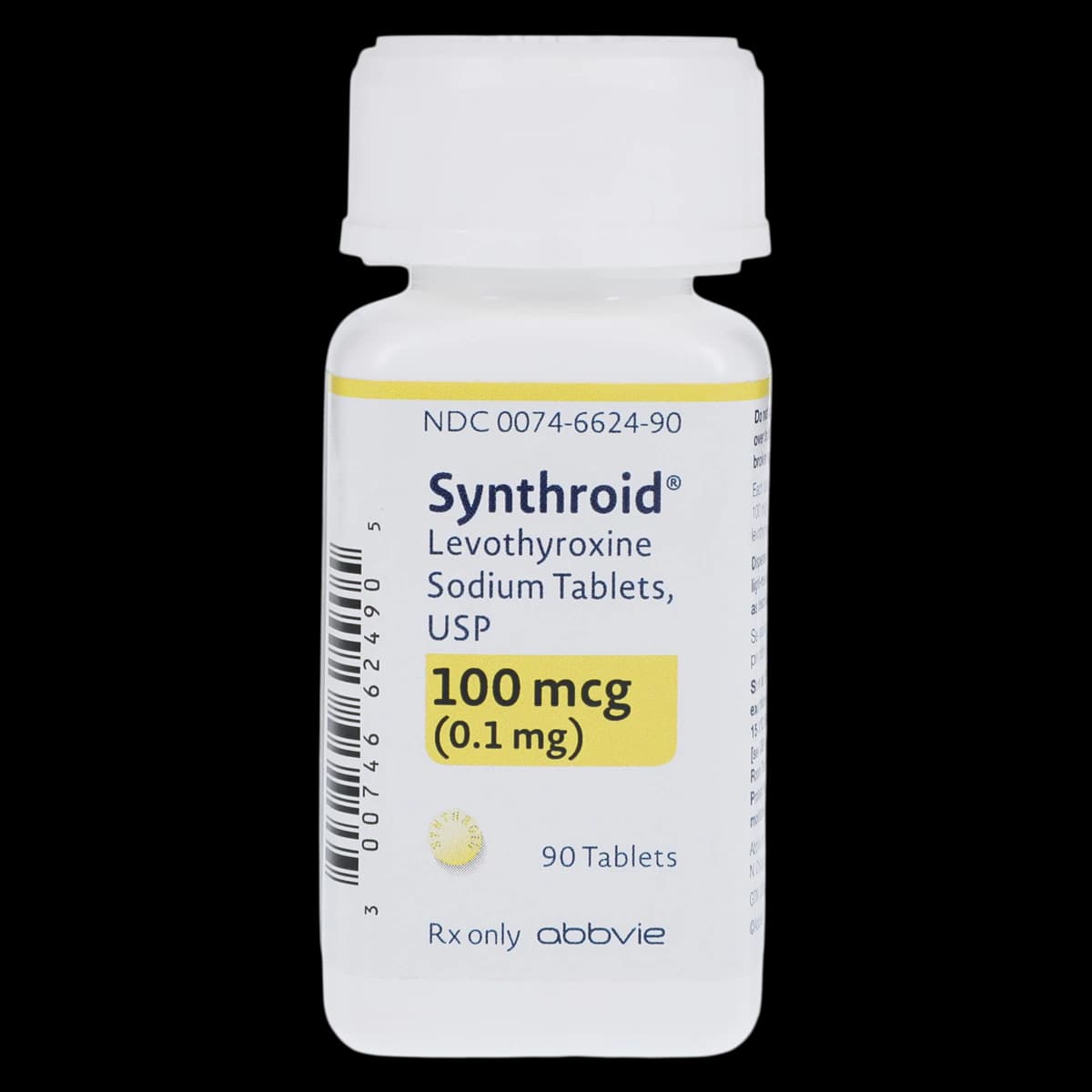 Synthroid Tablets, 100 mcg, 90/Bottle - Synthroid Tablets - Image 1