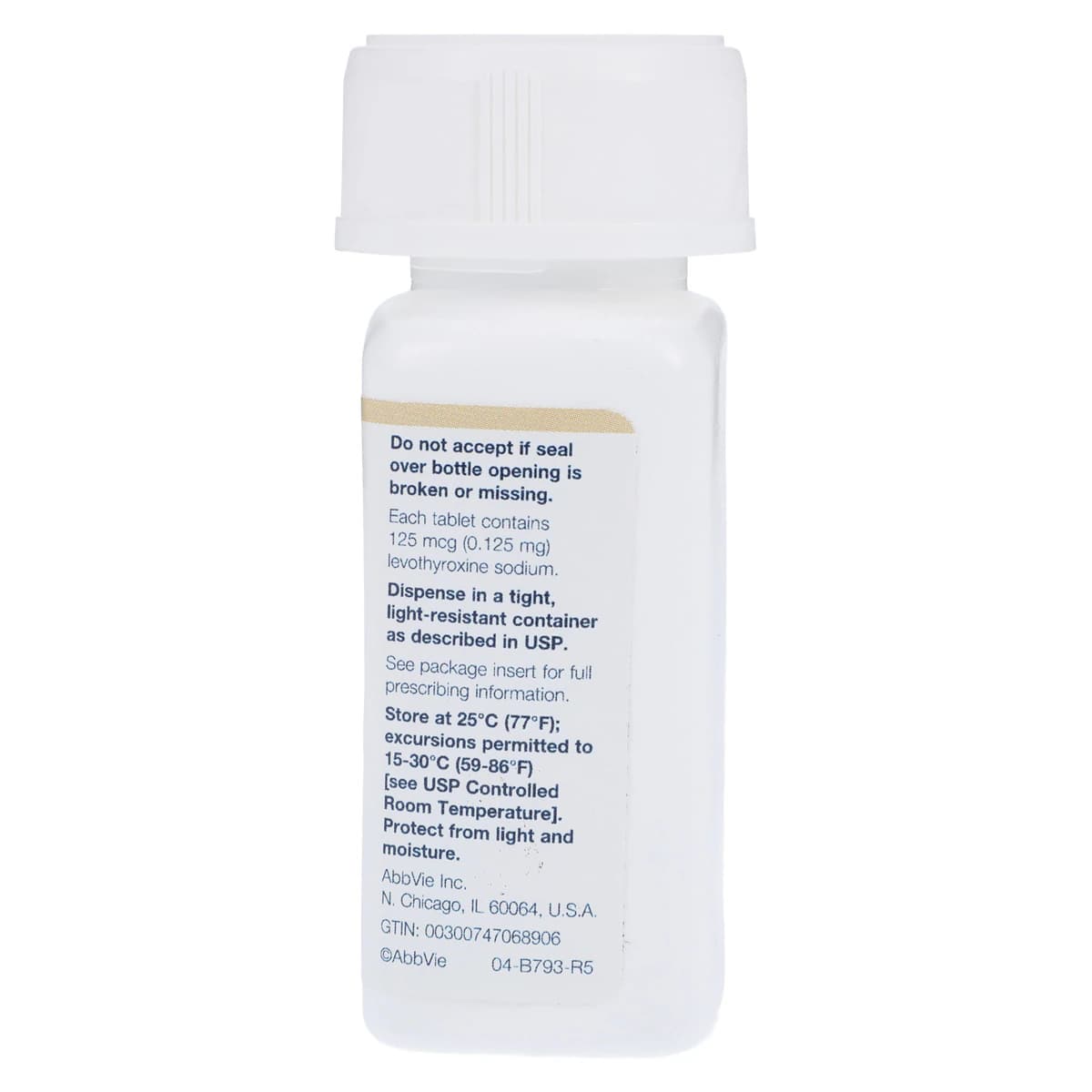 Synthroid Tablets, 125 mcg, 90/Bottle thumbnail 2