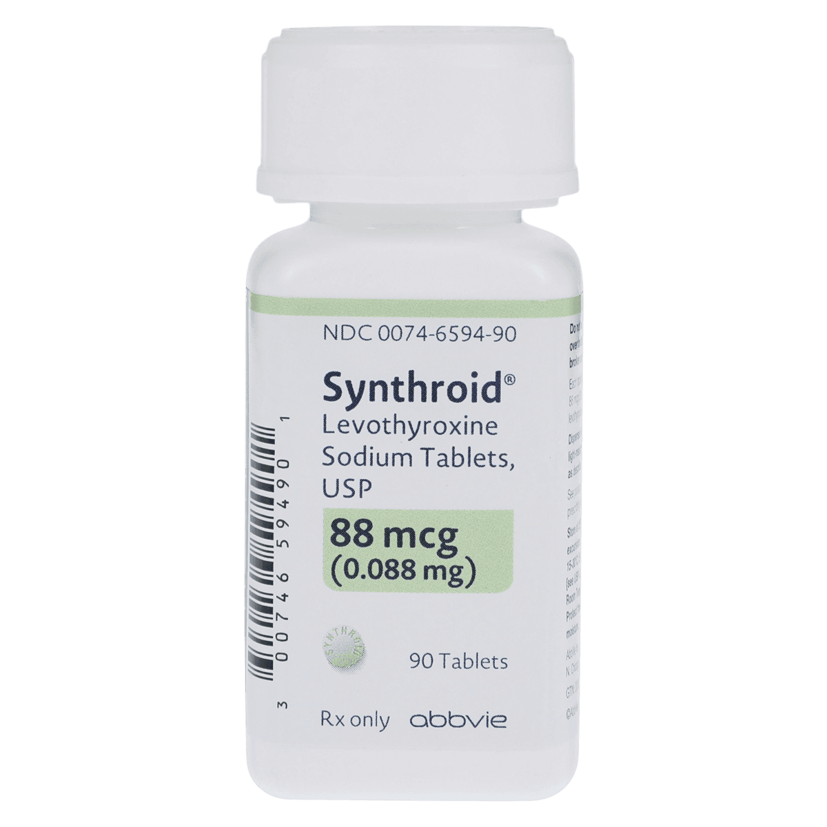 Synthroid Tablets, 88 mcg, 90/Bottle - Synthroid Tabs - Image 1